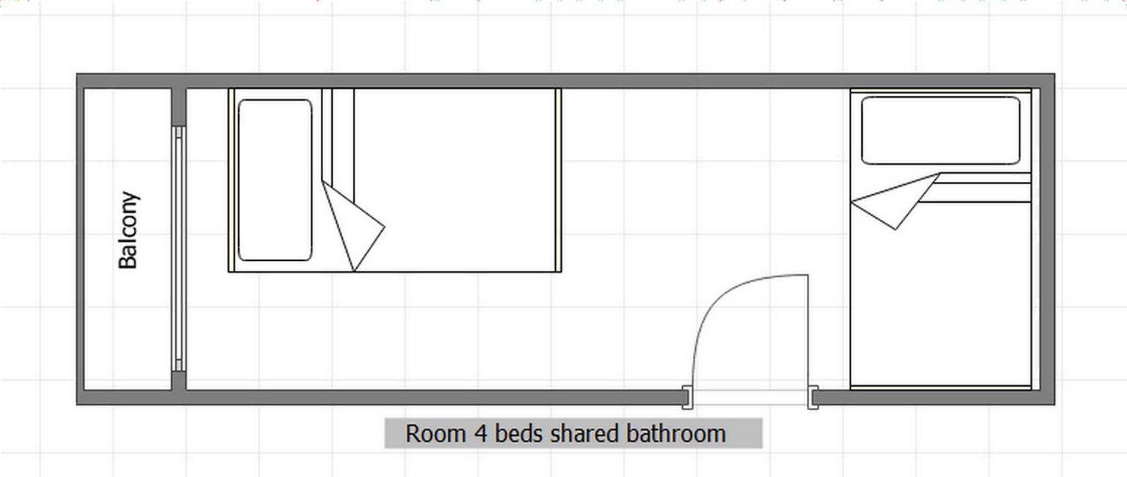 Quadruple Room with Shared Bathroom photo 1