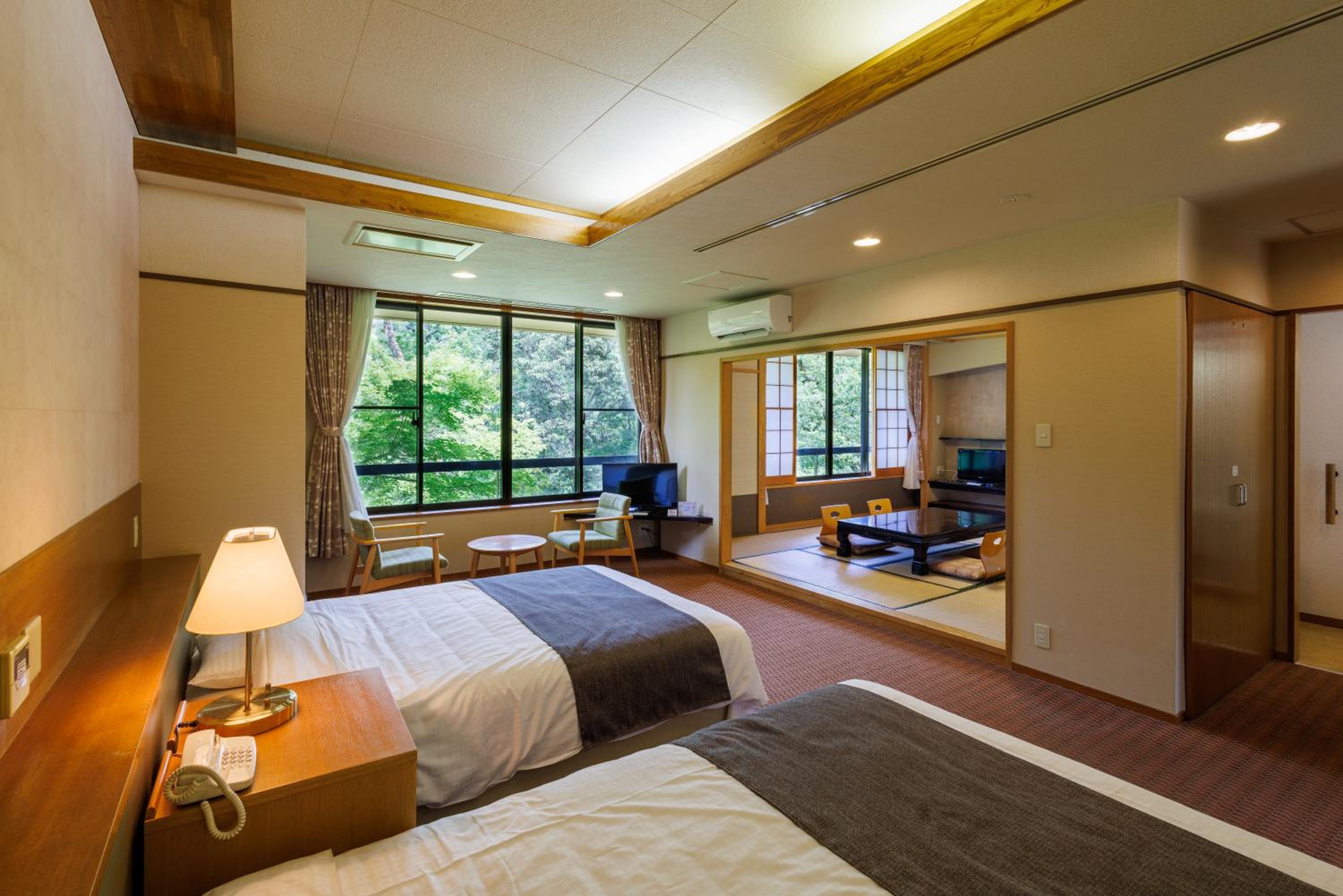Twin Room with Tatami Area with Bathroom - Non-Smoking