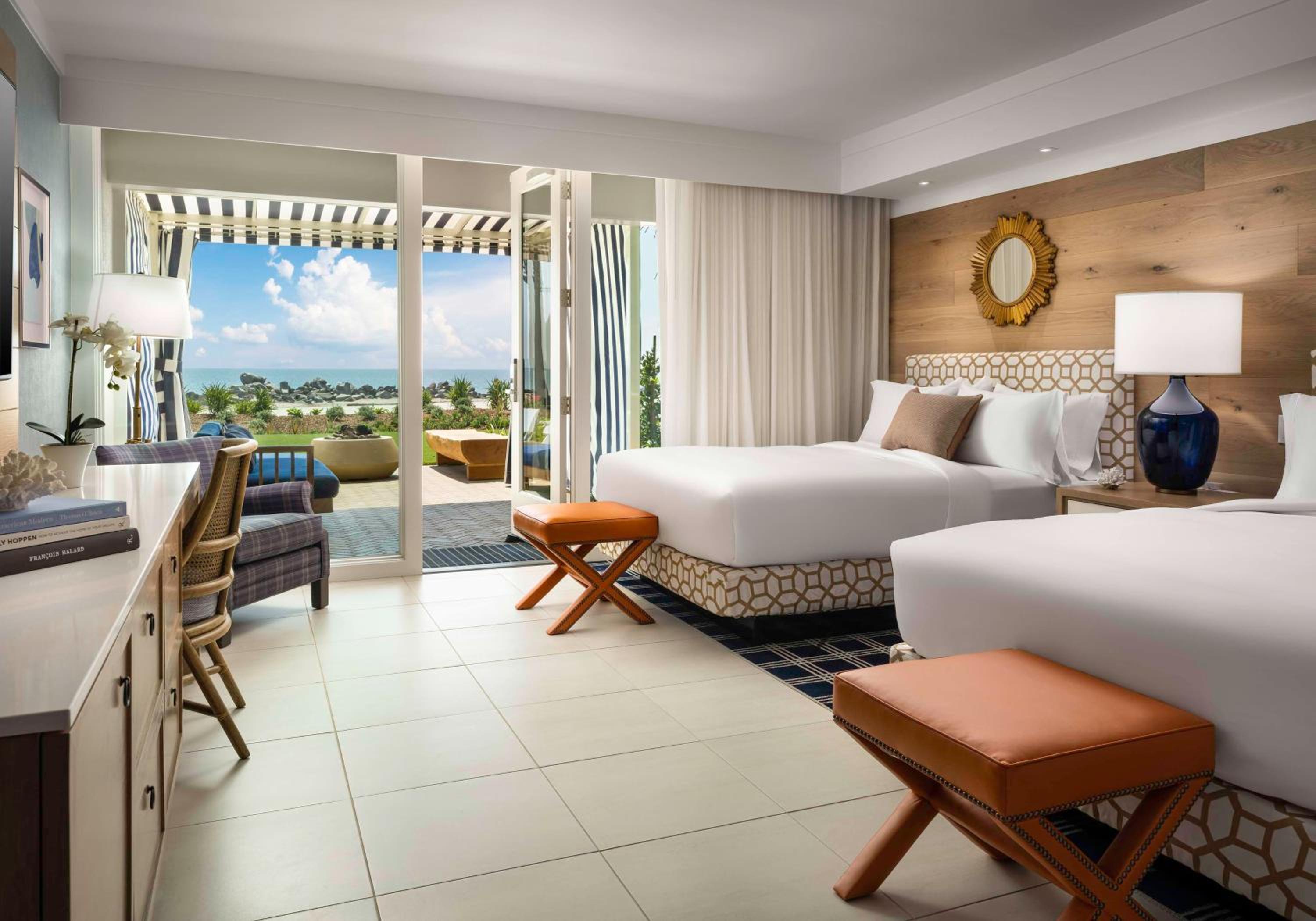 Queen Room with Two Queen Beds and Club Access - Cabana/Fire Pit/Beachfront