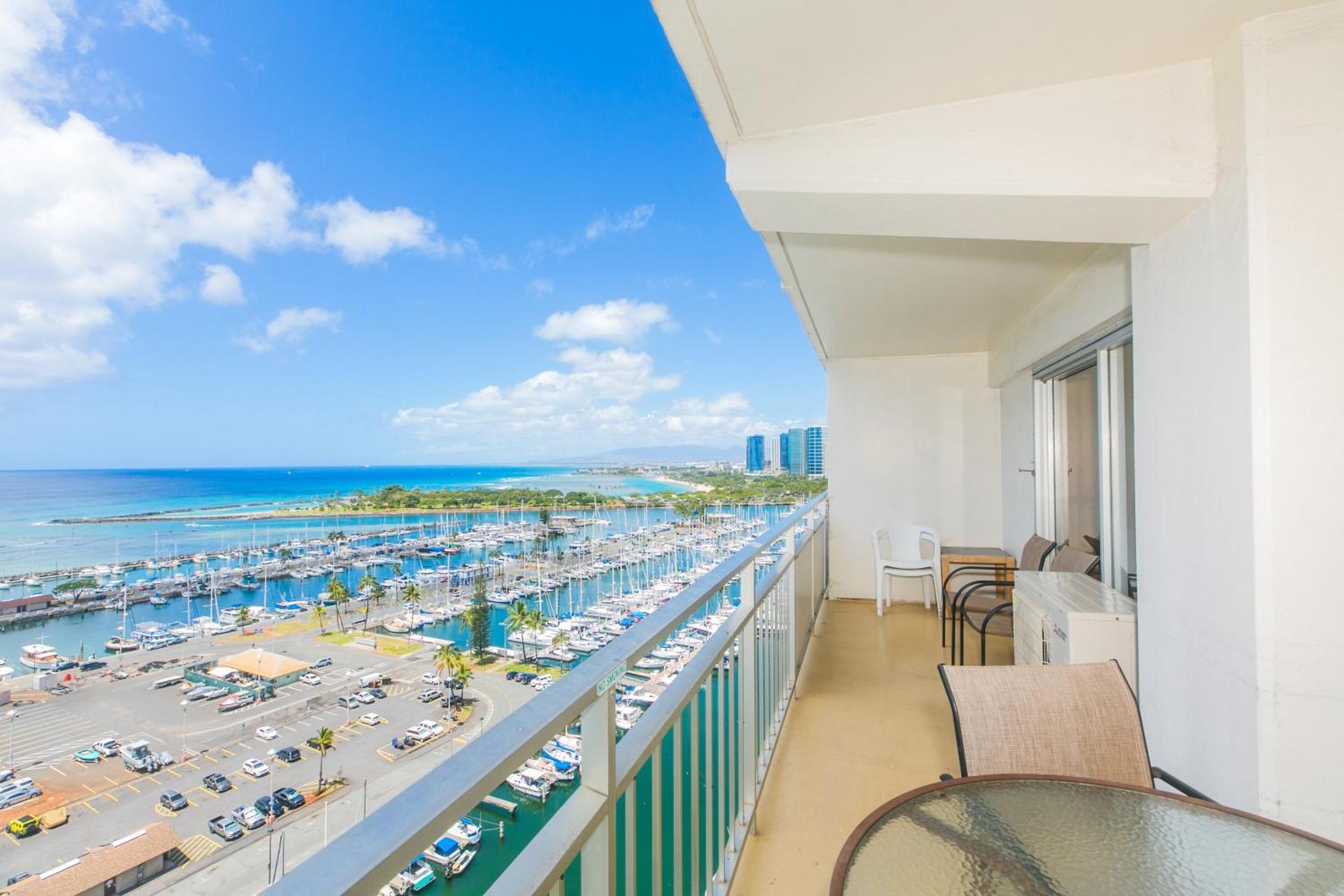 Two Bedroom Condo Overlooking Ala Wai Boat Harbor Unit 1744: Two-Bedroom Apartment photo