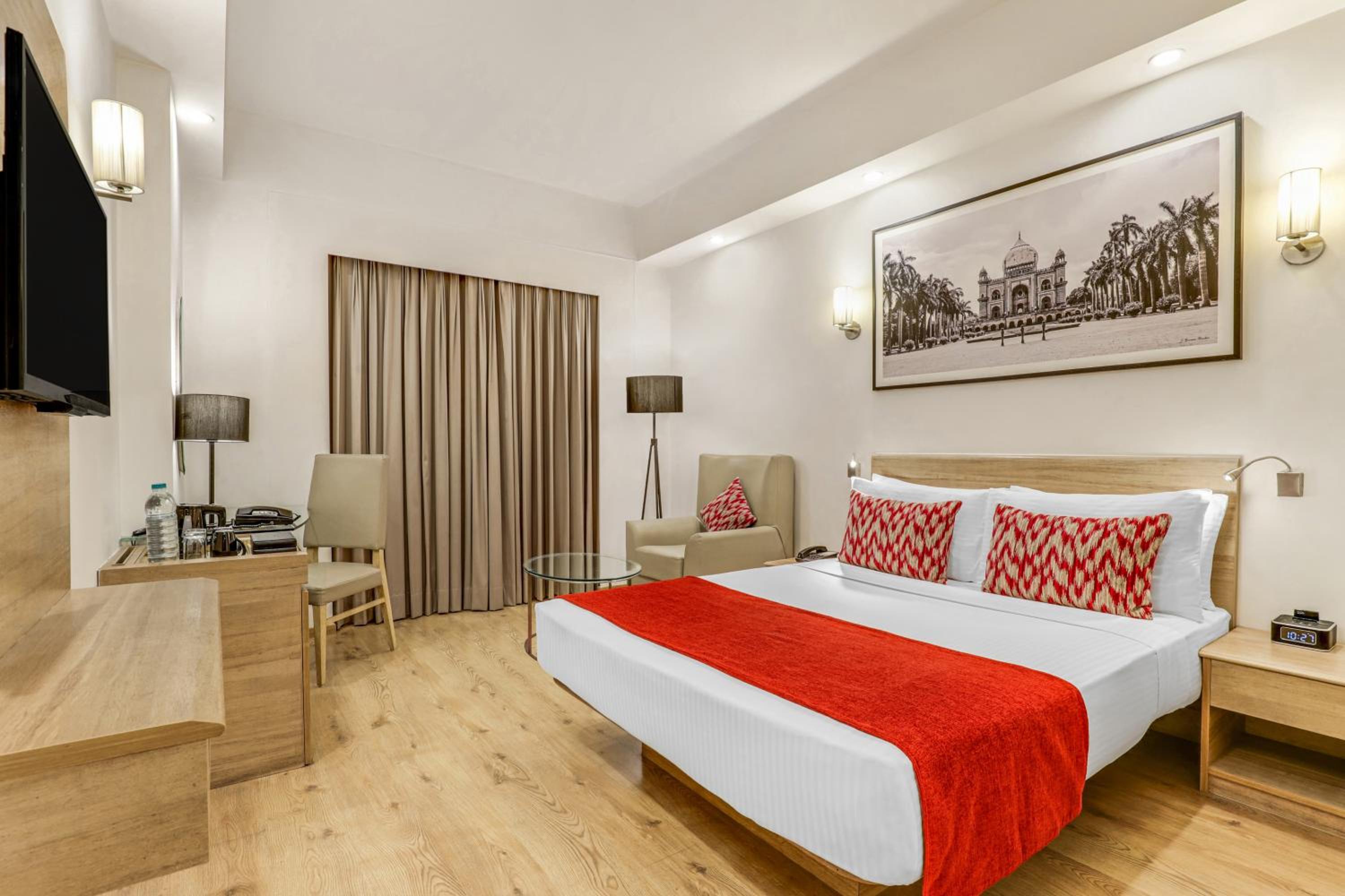 Deluxe Double Room with 15% Off on F&B, 02 pcs laundry, High tea with snacks, Happy Hours 1+1 IMFL, 02 Glass of Beer OR 2 - 30ml IMFL liquor & Late Check-Out by 02 hours Subject to availability