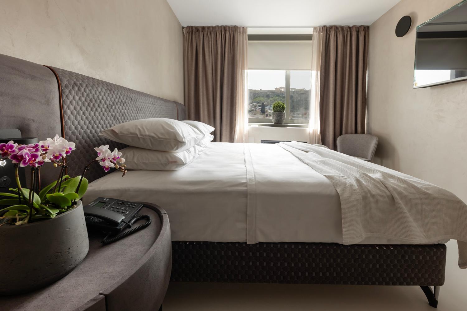 Habitación Doble Deluxe con Vista a la Acrópolis.