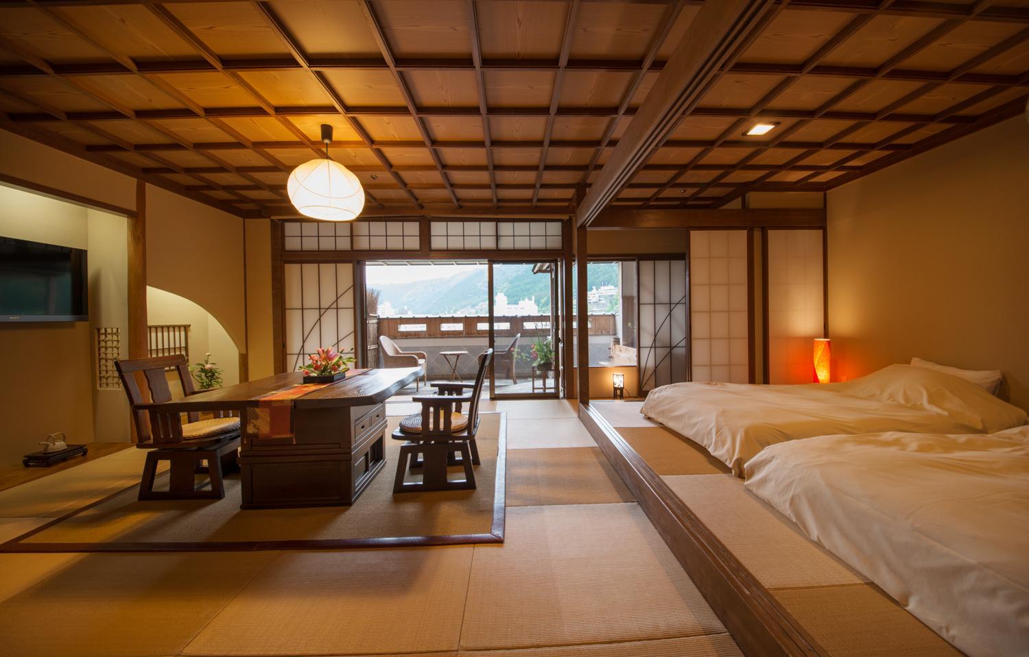 Hot spring open-air Bath - Japanese cast iron bathtub Room 503