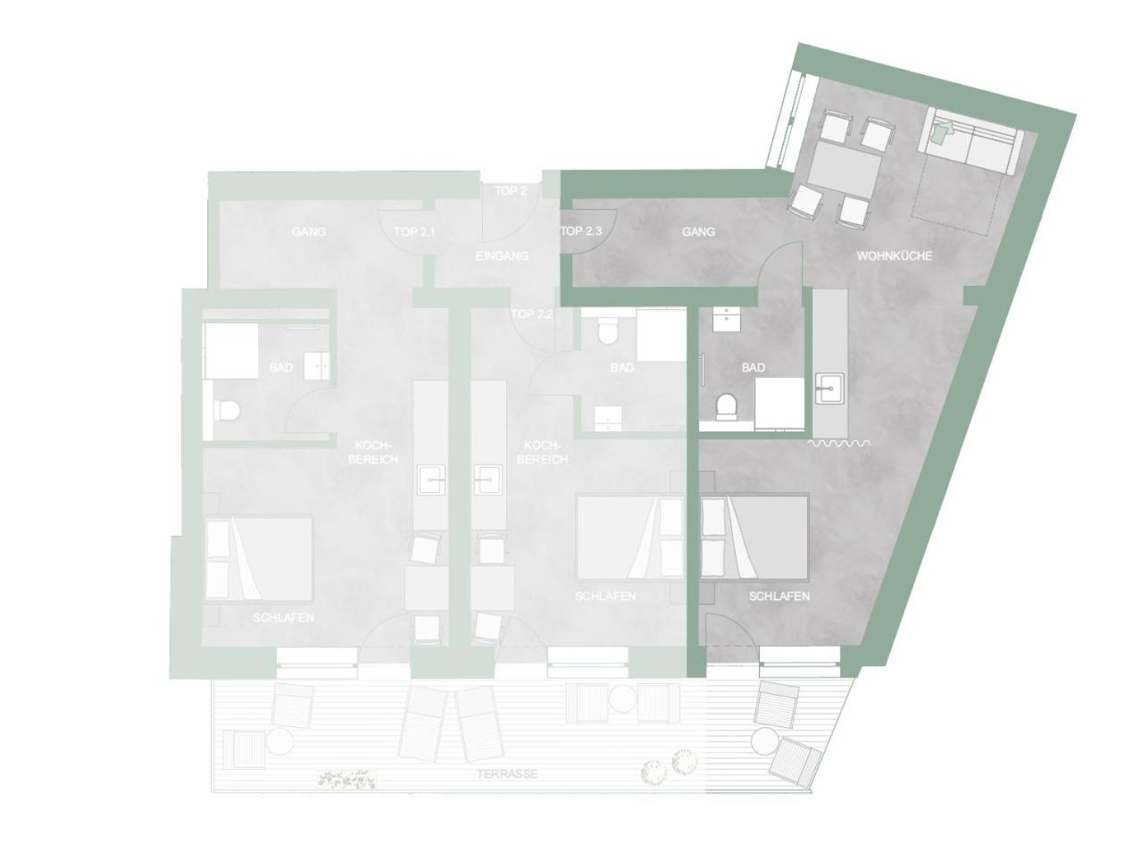 One-Bedroom Apartment and Garden photo 2