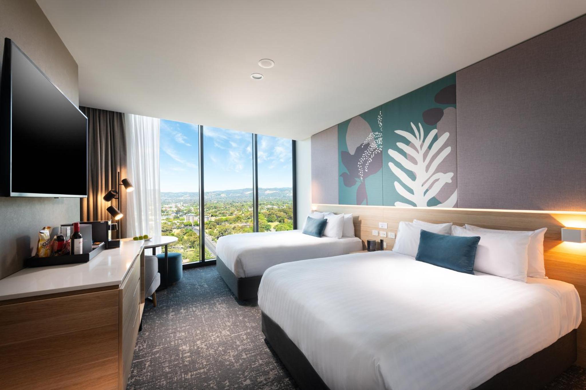 Premium Room with Two Double Beds and Hills View - Photo 1