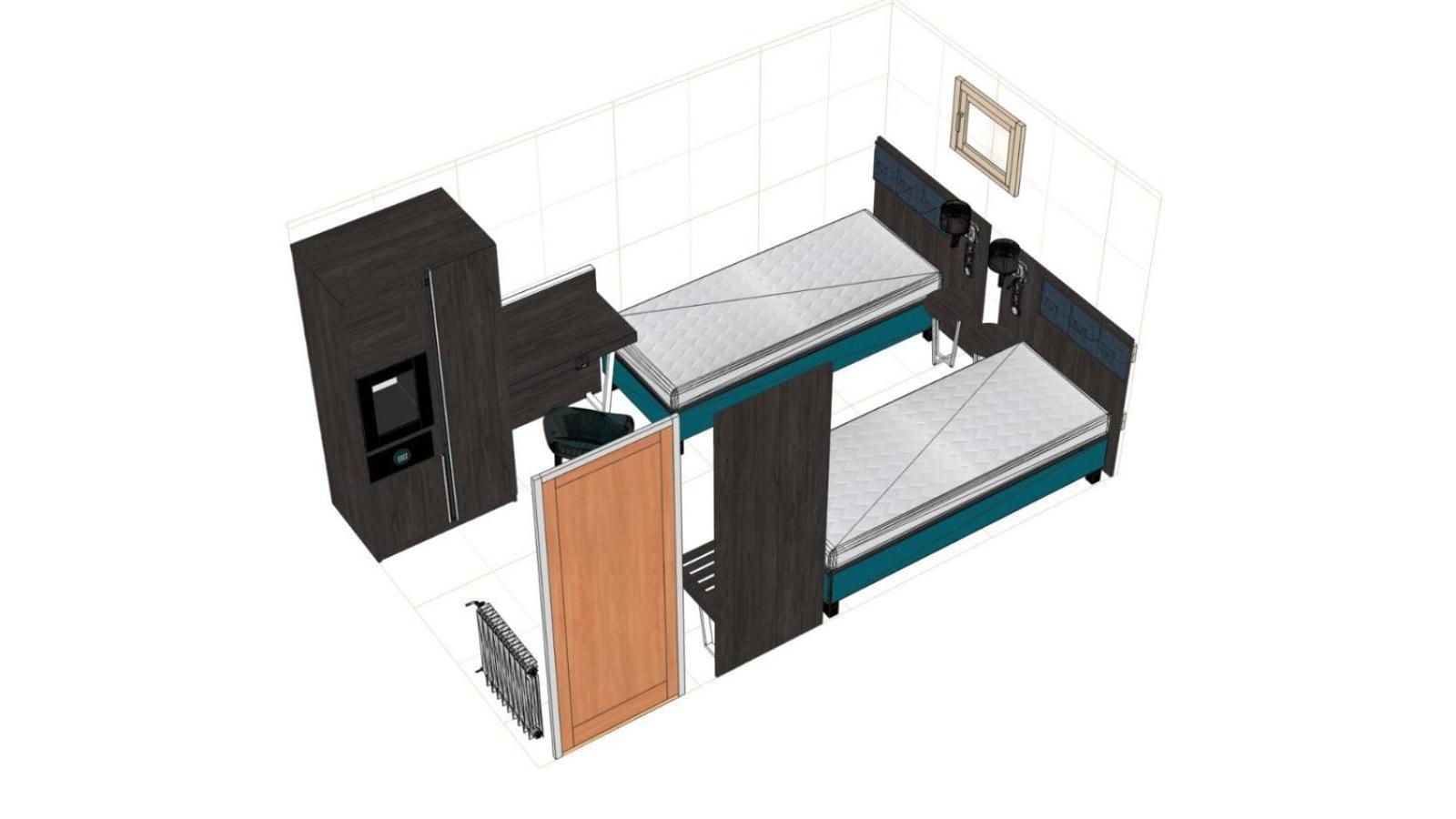 Zweibettzimmer im Unterrgeschoss mit Gemeinschaftsbad  photo 1