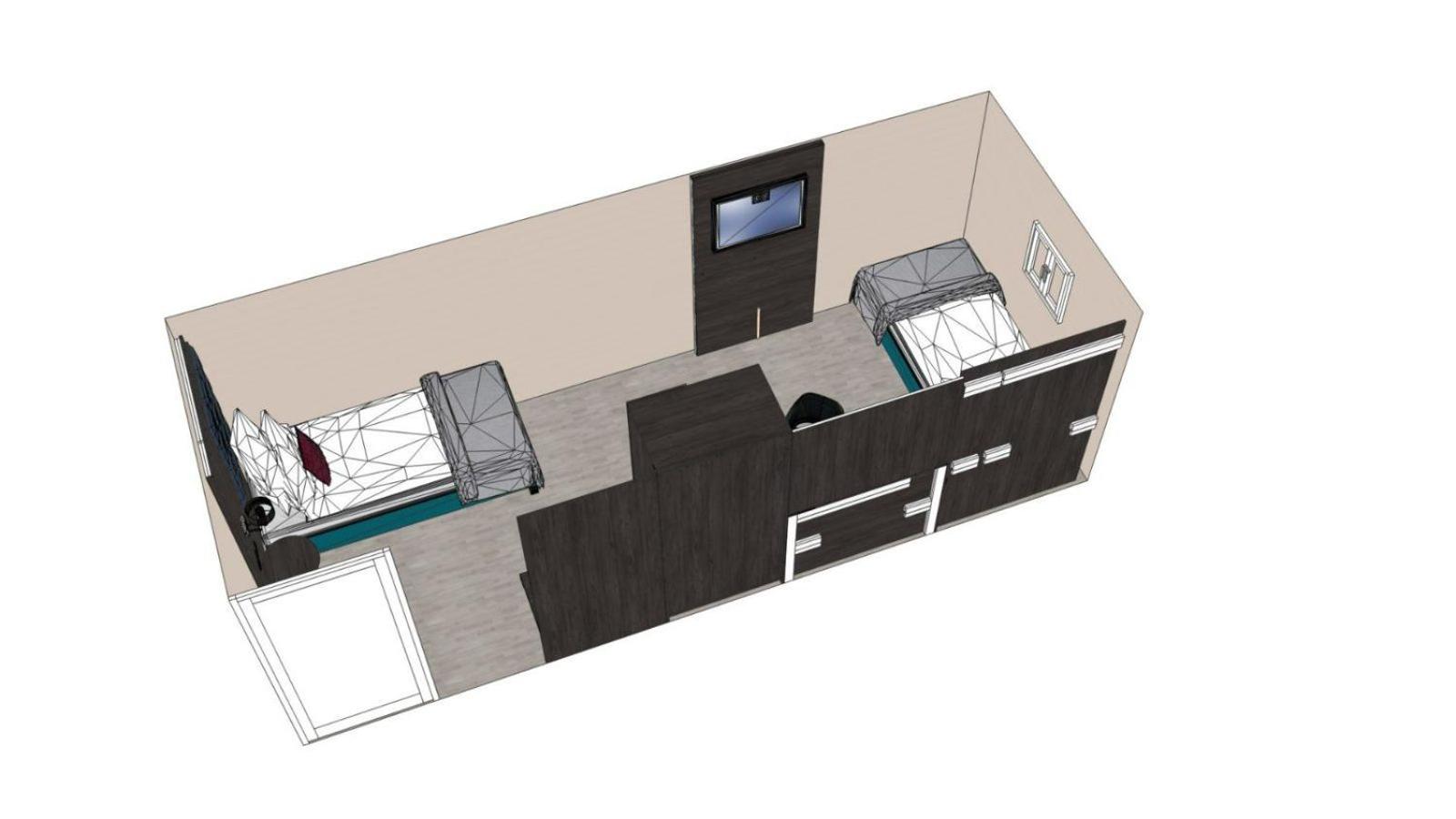 Zweibettzimmer im Unterrgeschoss mit Gemeinschaftsbad  photo 3