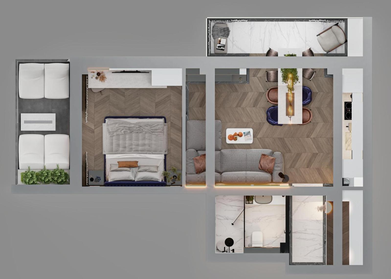 One-Bedroom Apartment photo 1