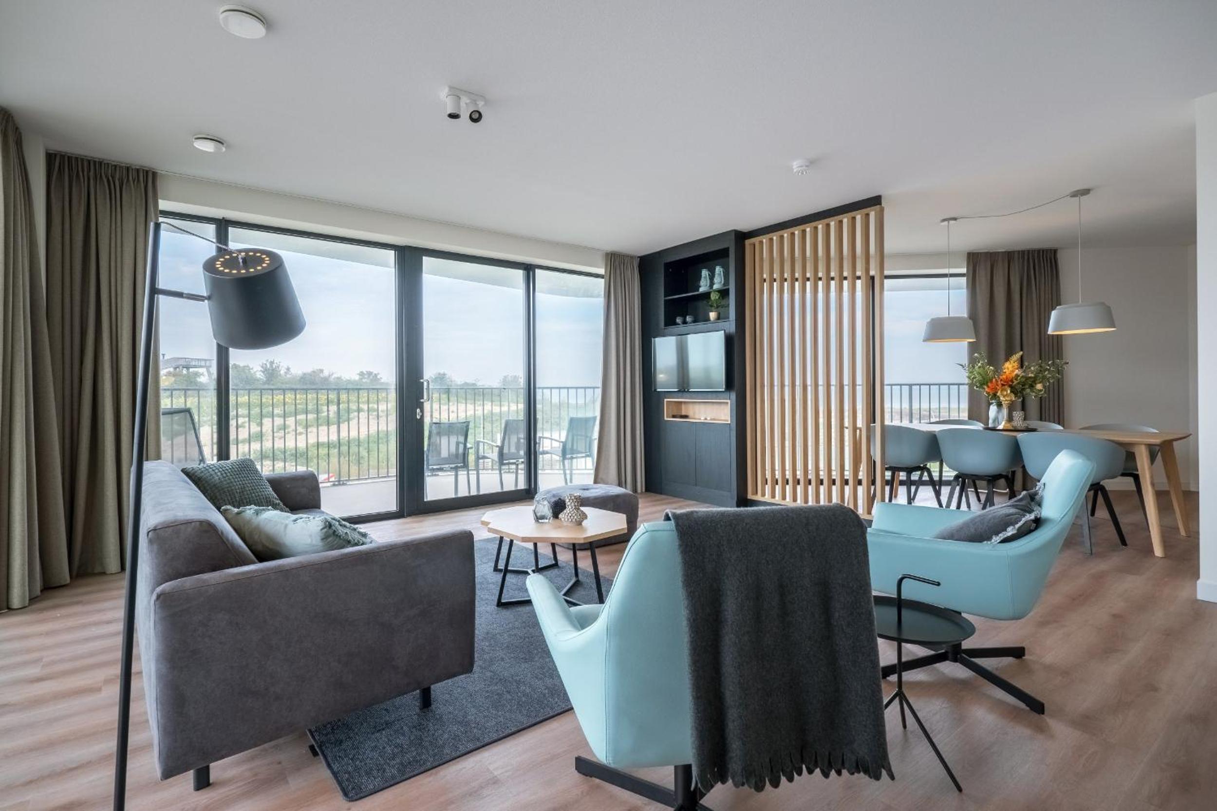 Appartement met 3 slaapkamers en uitzicht op de duinen