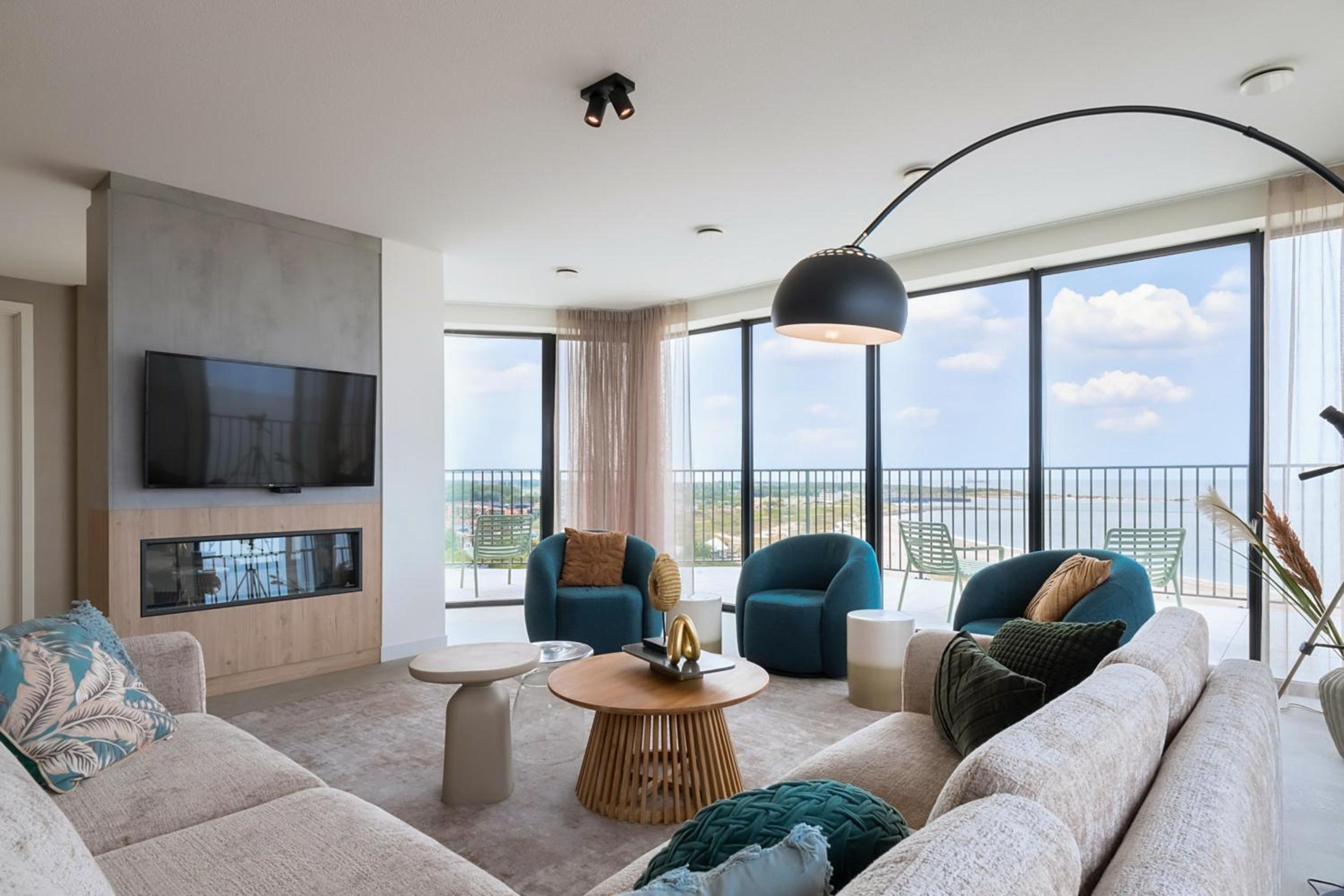 Penthouse voor 6 personen met panoramisch zeezicht en sauna