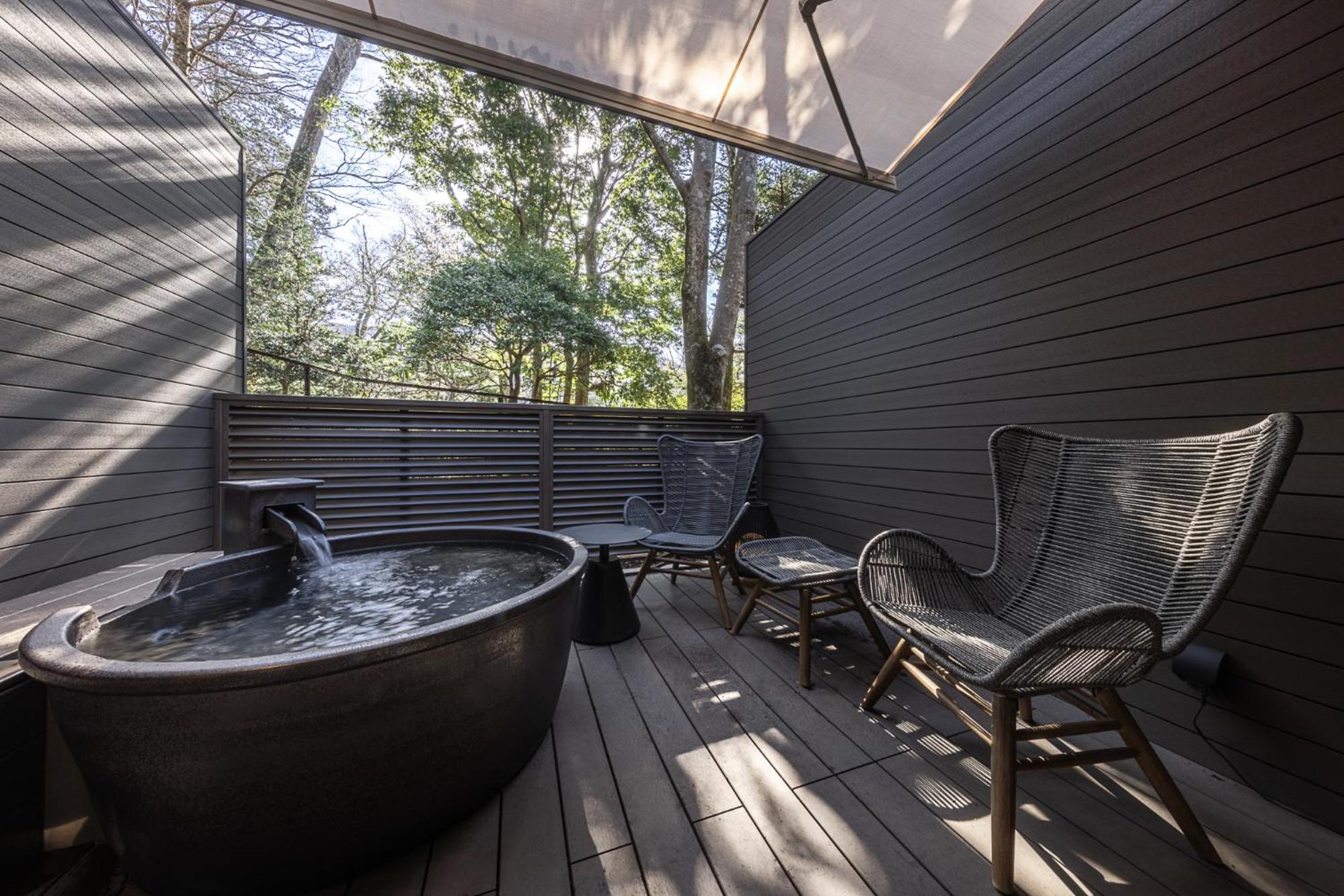 Superior Twin with private hot spring