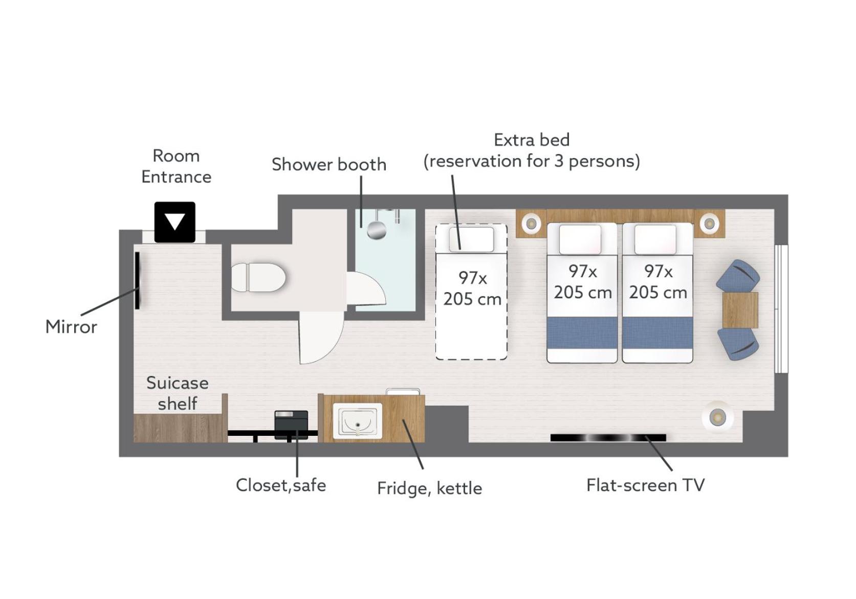 Studio Spacious Twin/Triple - Non-smoking - Photo 7