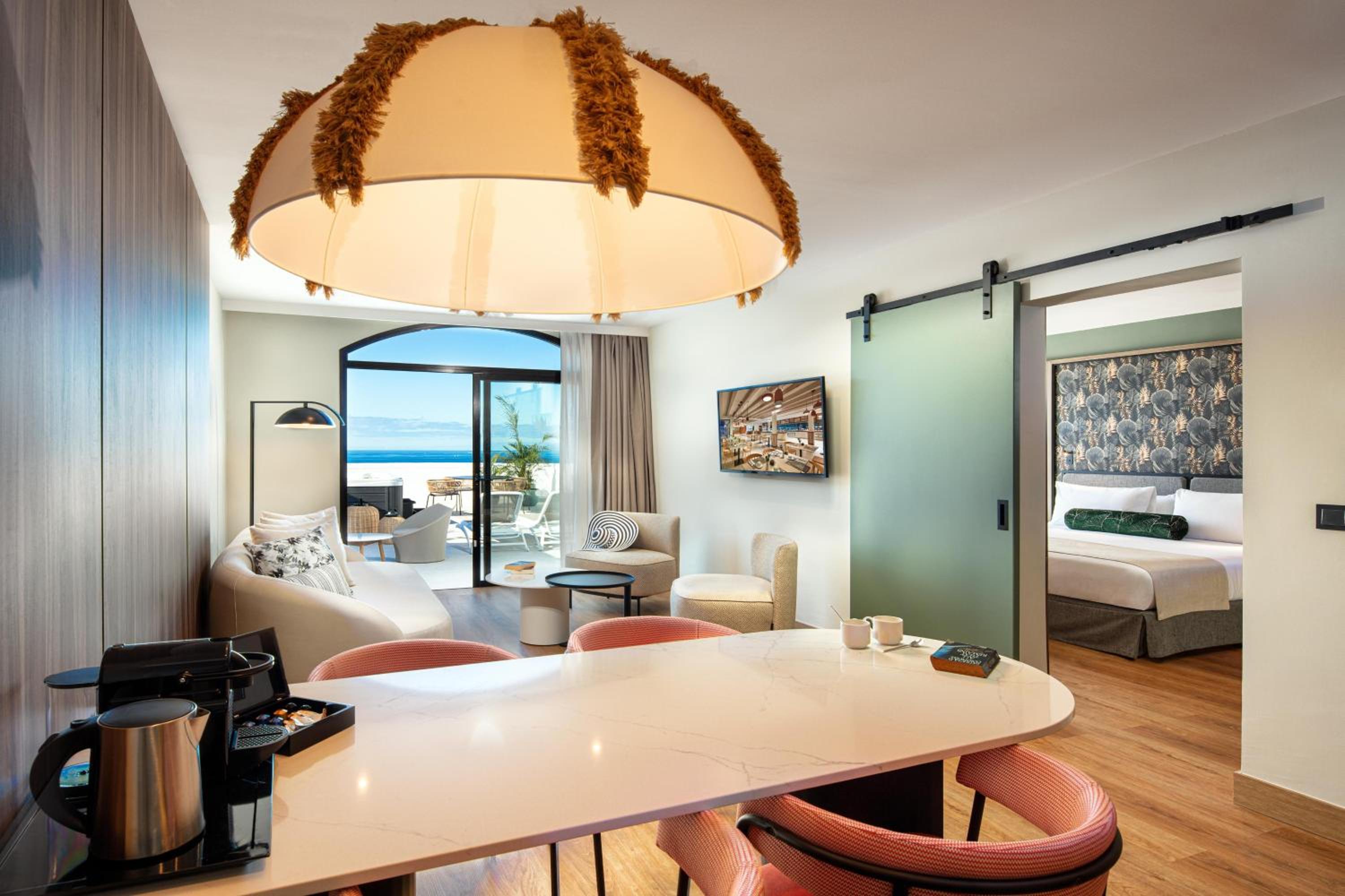 Ocean or Pool View Suite with Terrace, Balinese Bed, and Jacuzzi