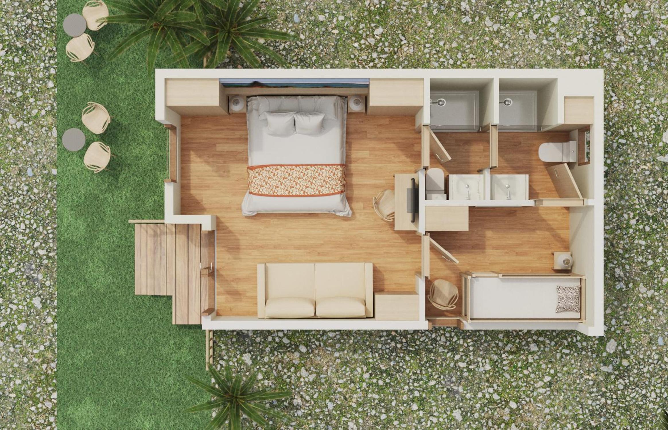 Two-Bedroom Bungalow (3 Adults +1 child)  with Access to Terra Natura Park photo 3