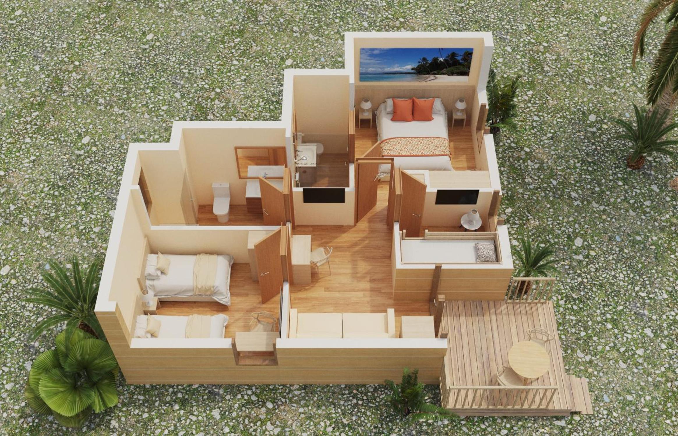 Three-Bedroom Bungalow (3 Adults + 2 Children)  with Access to Terra Natura Park photo 3