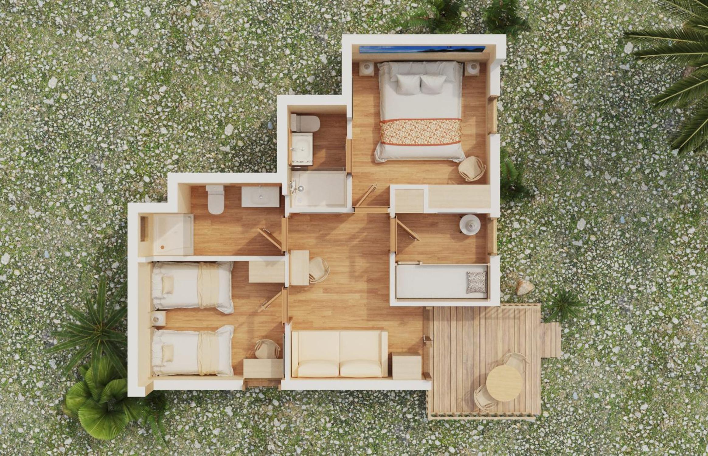 Three-Bedroom Bungalow (3 Adults) with Access to Terra Natura Park photo 3