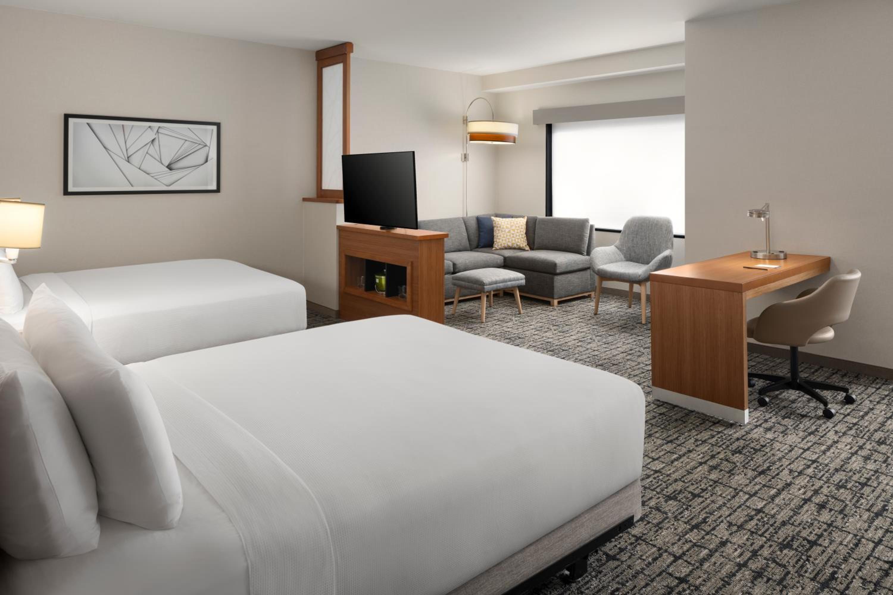 Queen Room with Two Queen Beds, Sofa Bed and Accessible Tub - Photo 1