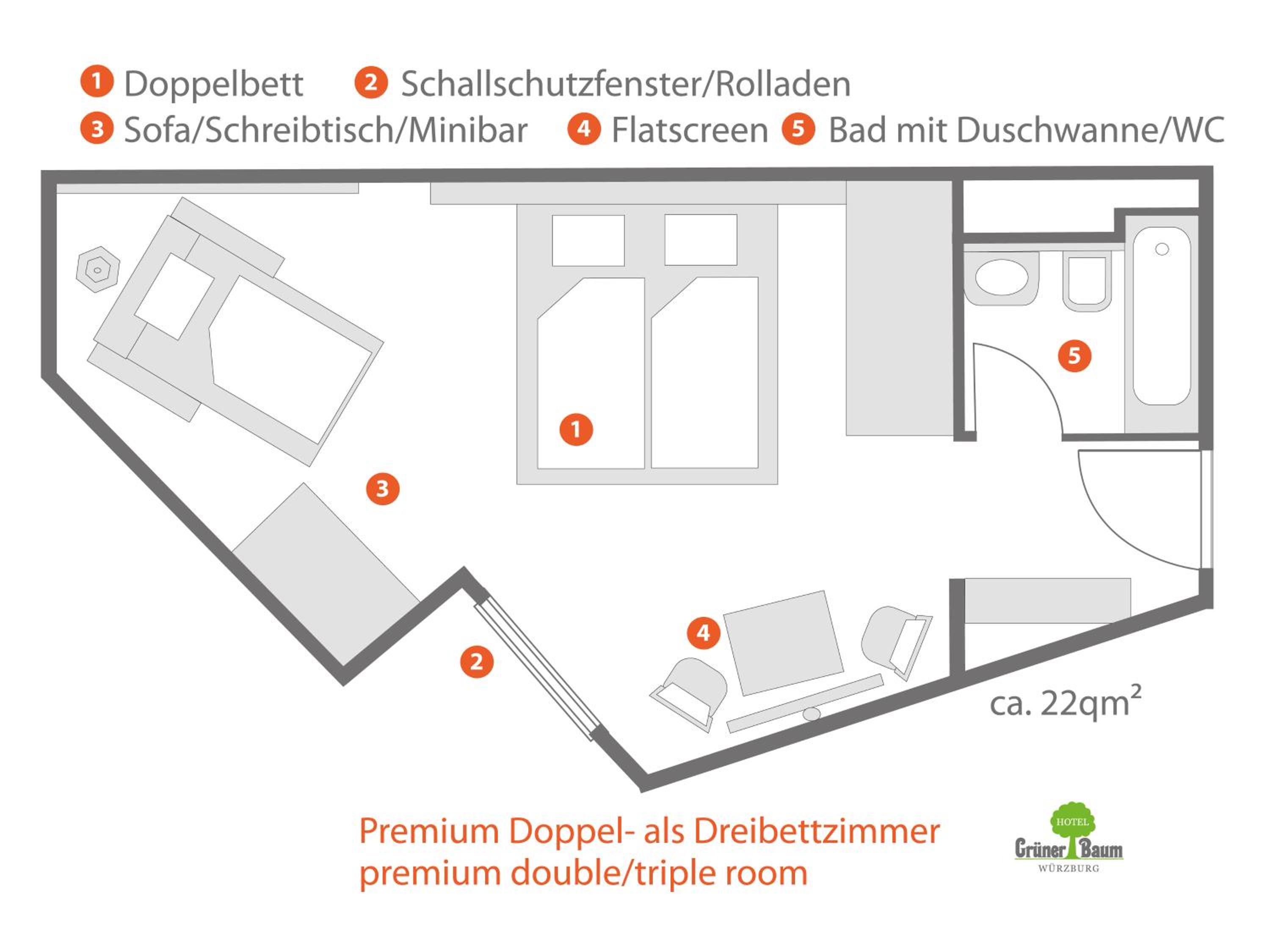 Deluxe Double Room with Bath photo 2