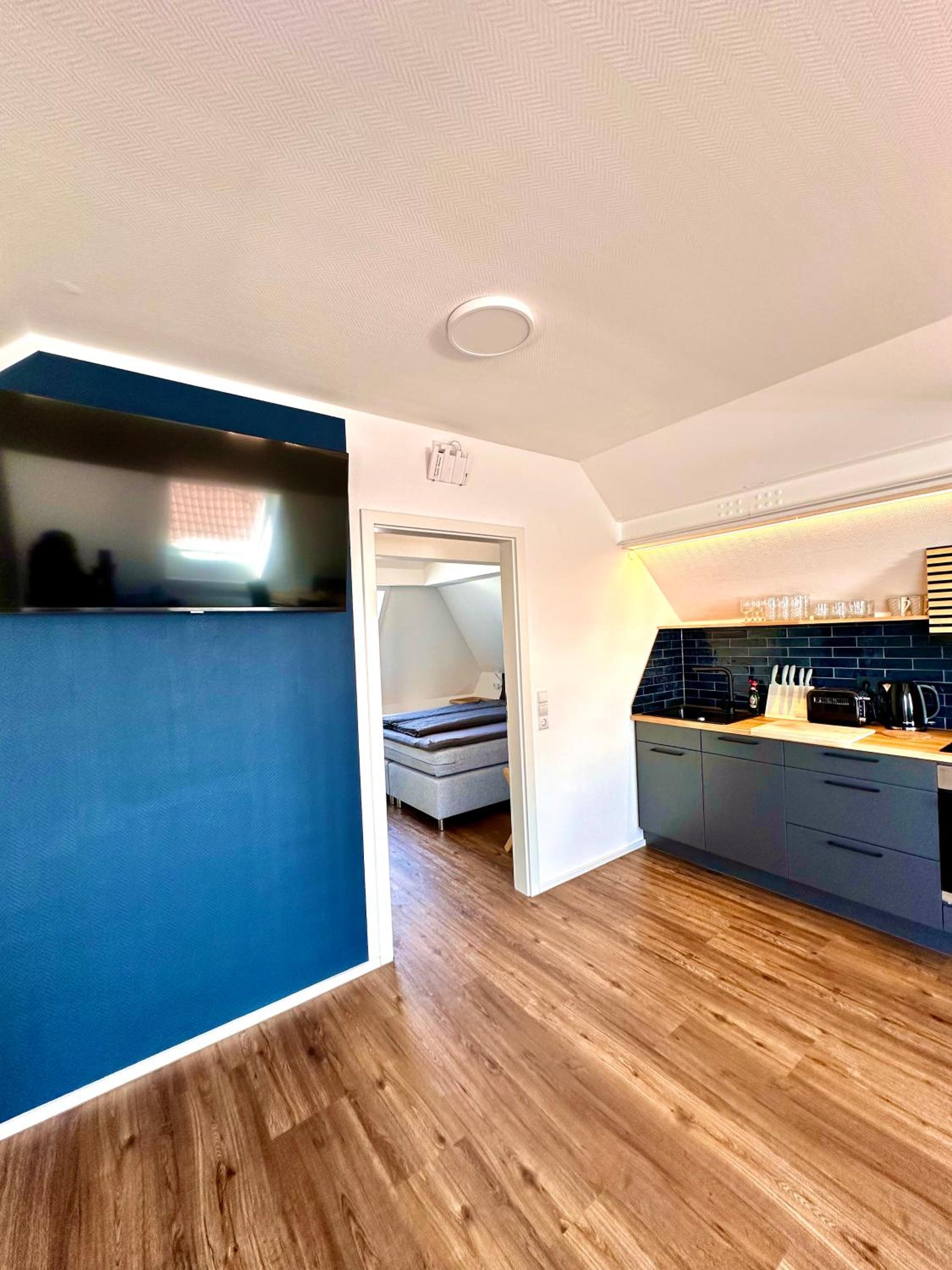 One-Bedroom Loft Apartment with Balcony