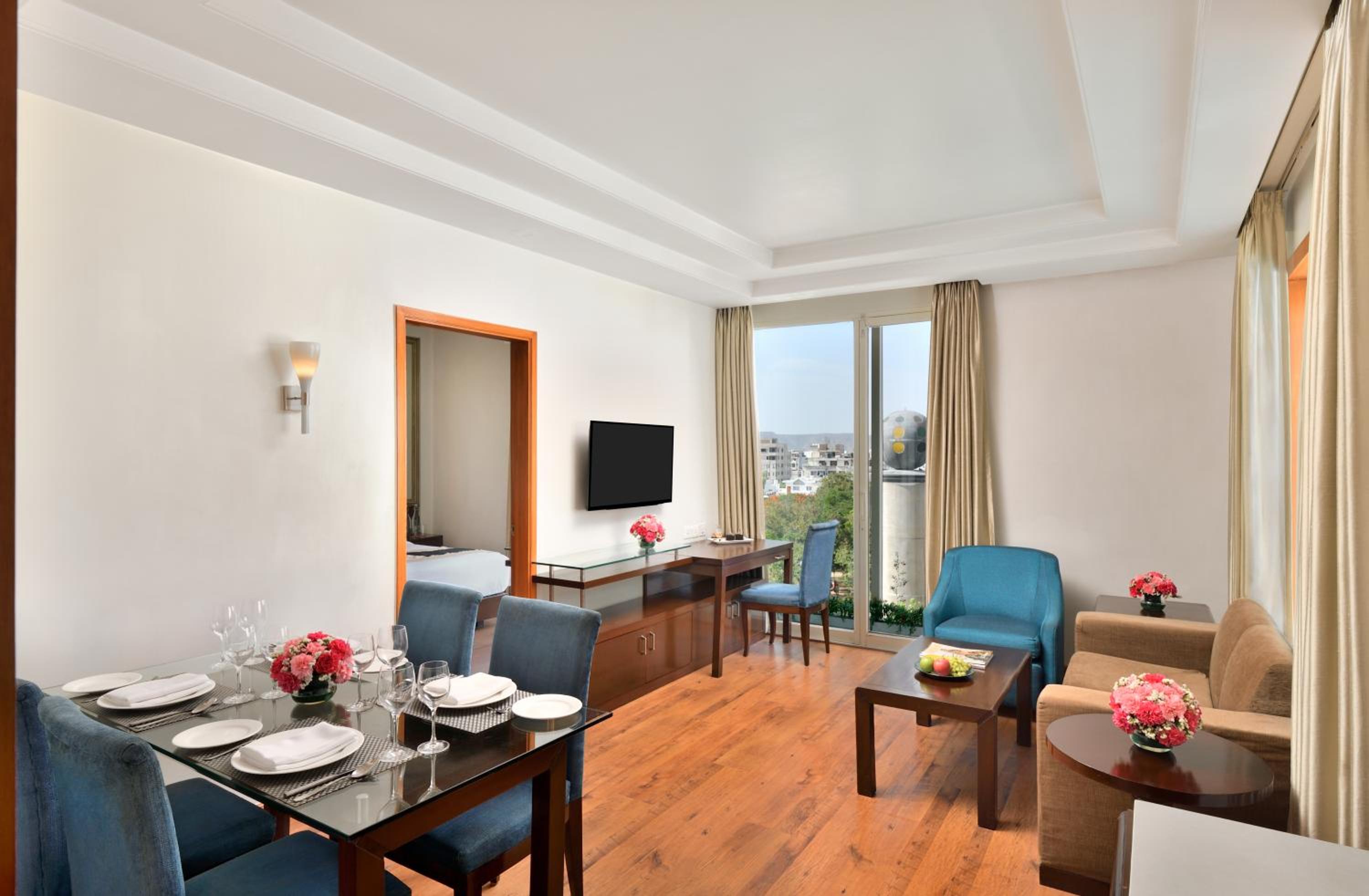 Deluxe Suite Non-Smoking: Enjoy a Buy One Get One offer at Fire Ball Bar (11 AM - 8 PM) on House Brand, 20% off on Food & Soft Beverages and Spa, Early checkin upto 2 hrs(subject to availability),Comp. 02 Head Massage(15min) prior appointment required