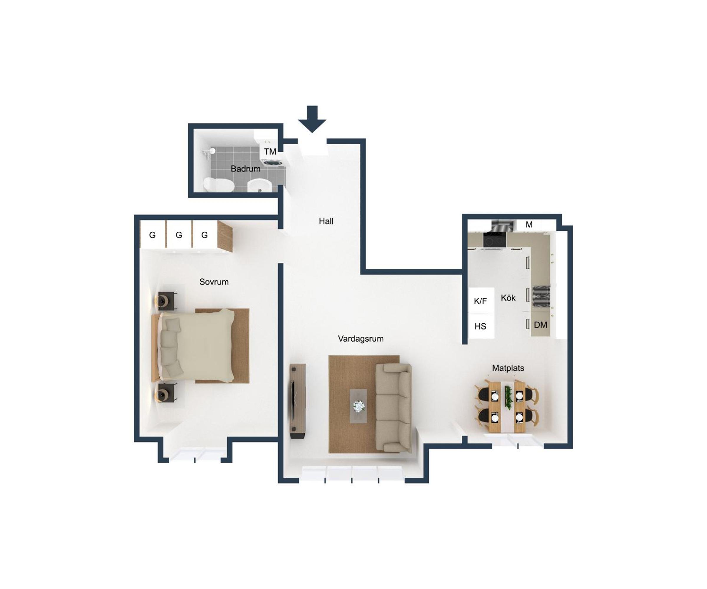 One-Bedroom Apartment photo 1