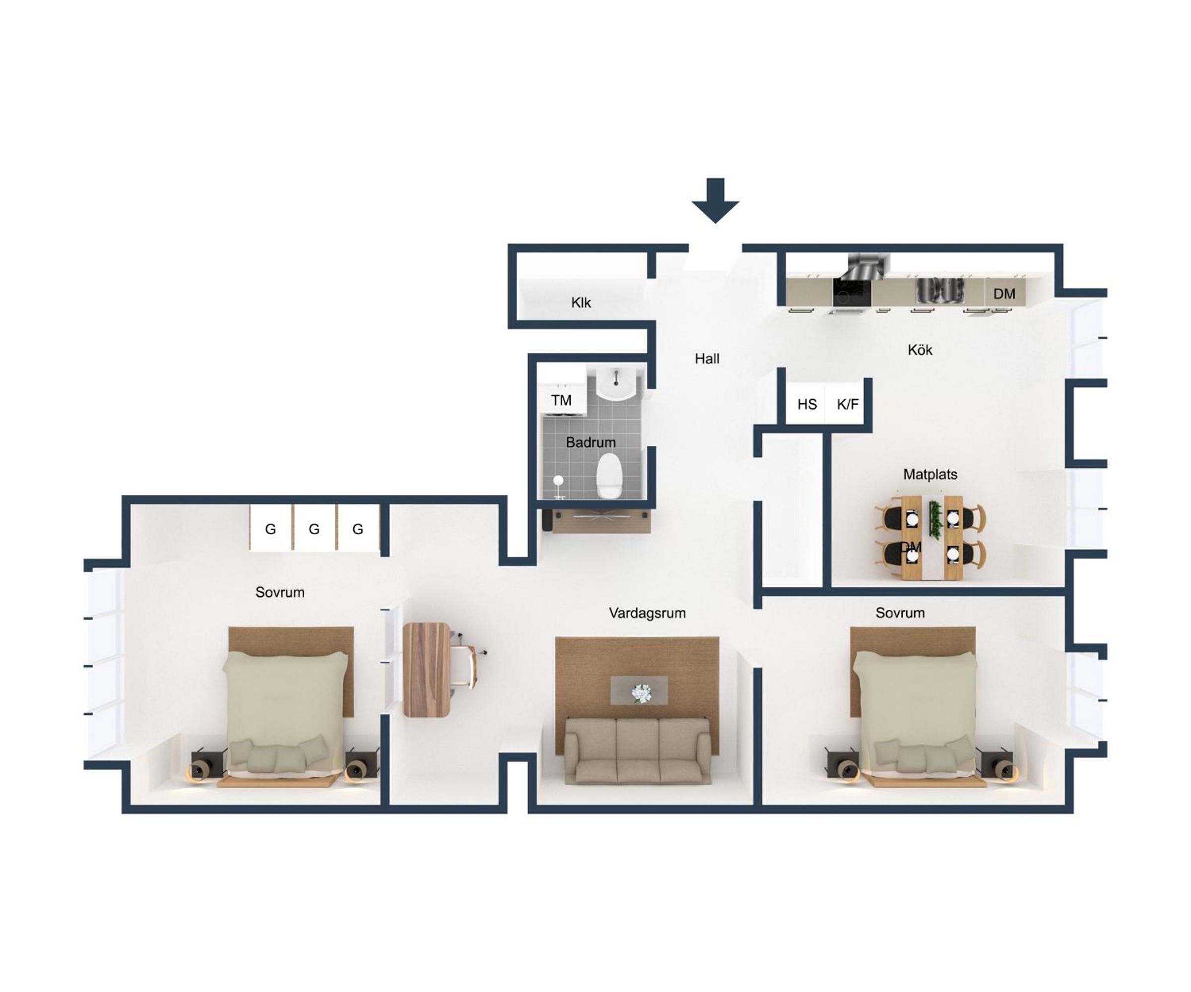 Two-Bedroom Apartment photo 1