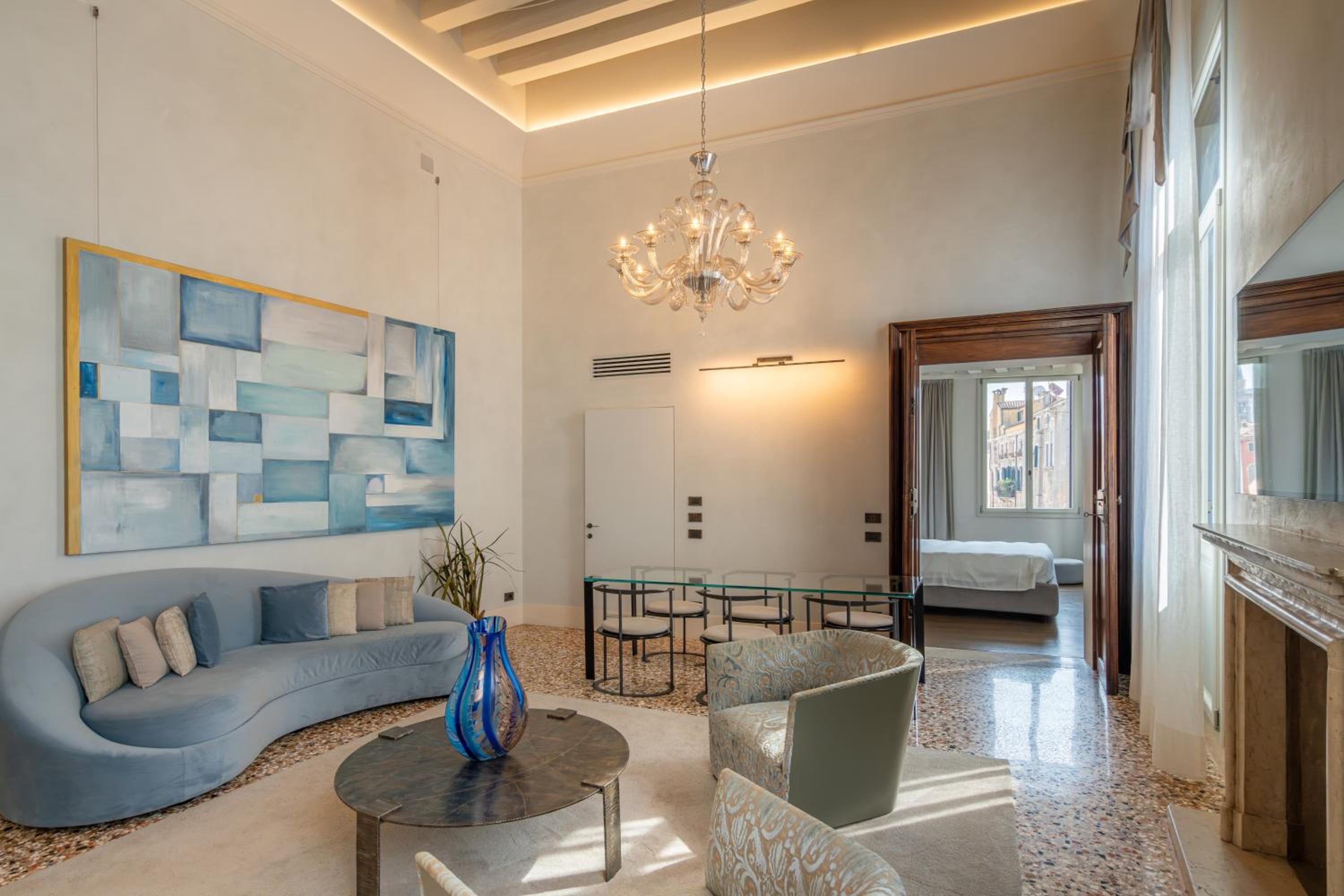 Luxury Three-Bedroom Apartment with Balcony and Canal View