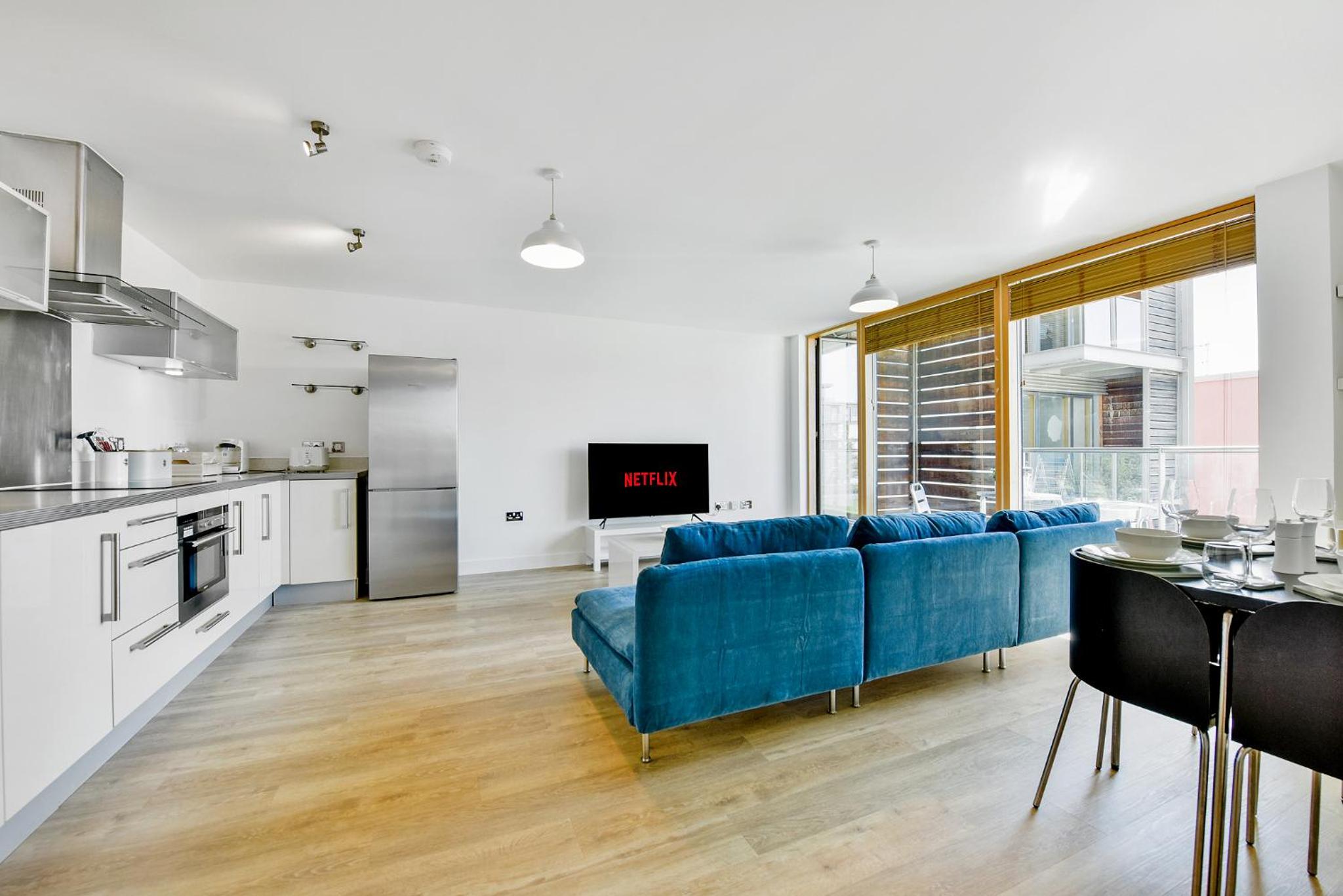 One-Bedroom Apartment with Balcony and City View