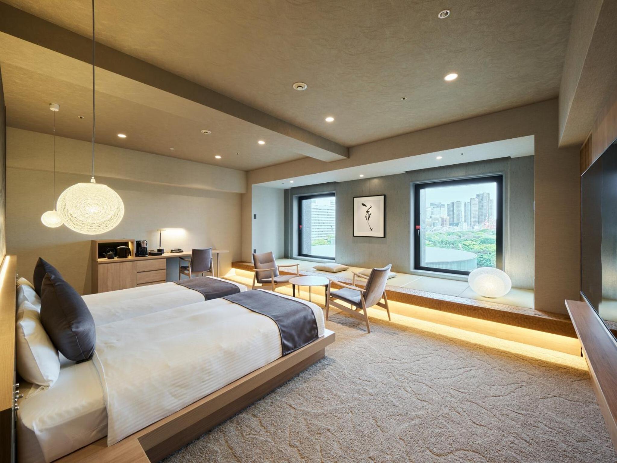 Executive Twin Room (60sqm) Separate bath and toilet with Tatami Area - Non-Smoking photo 1