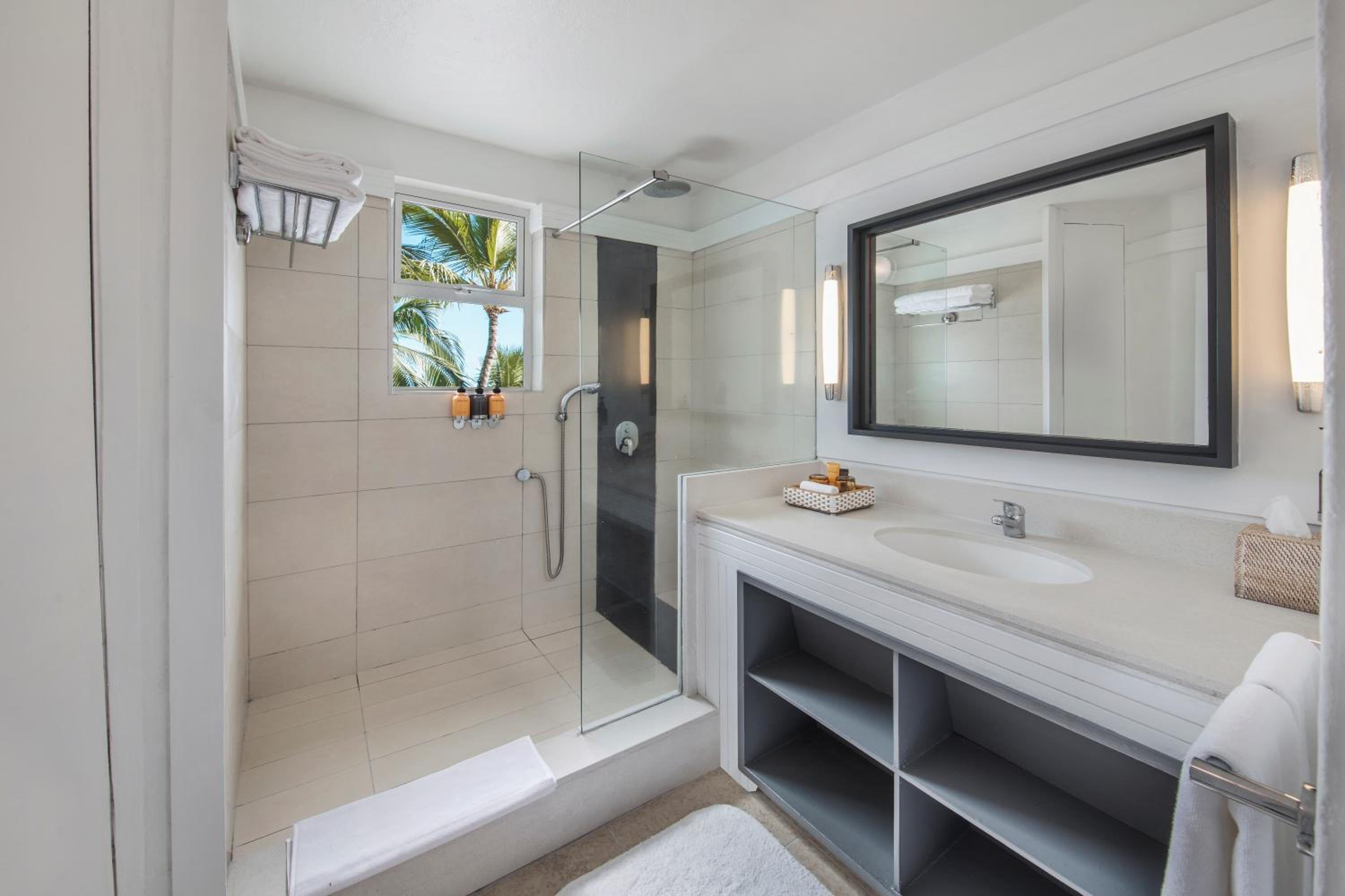 Relax in this serene and modern bathroom retreat!