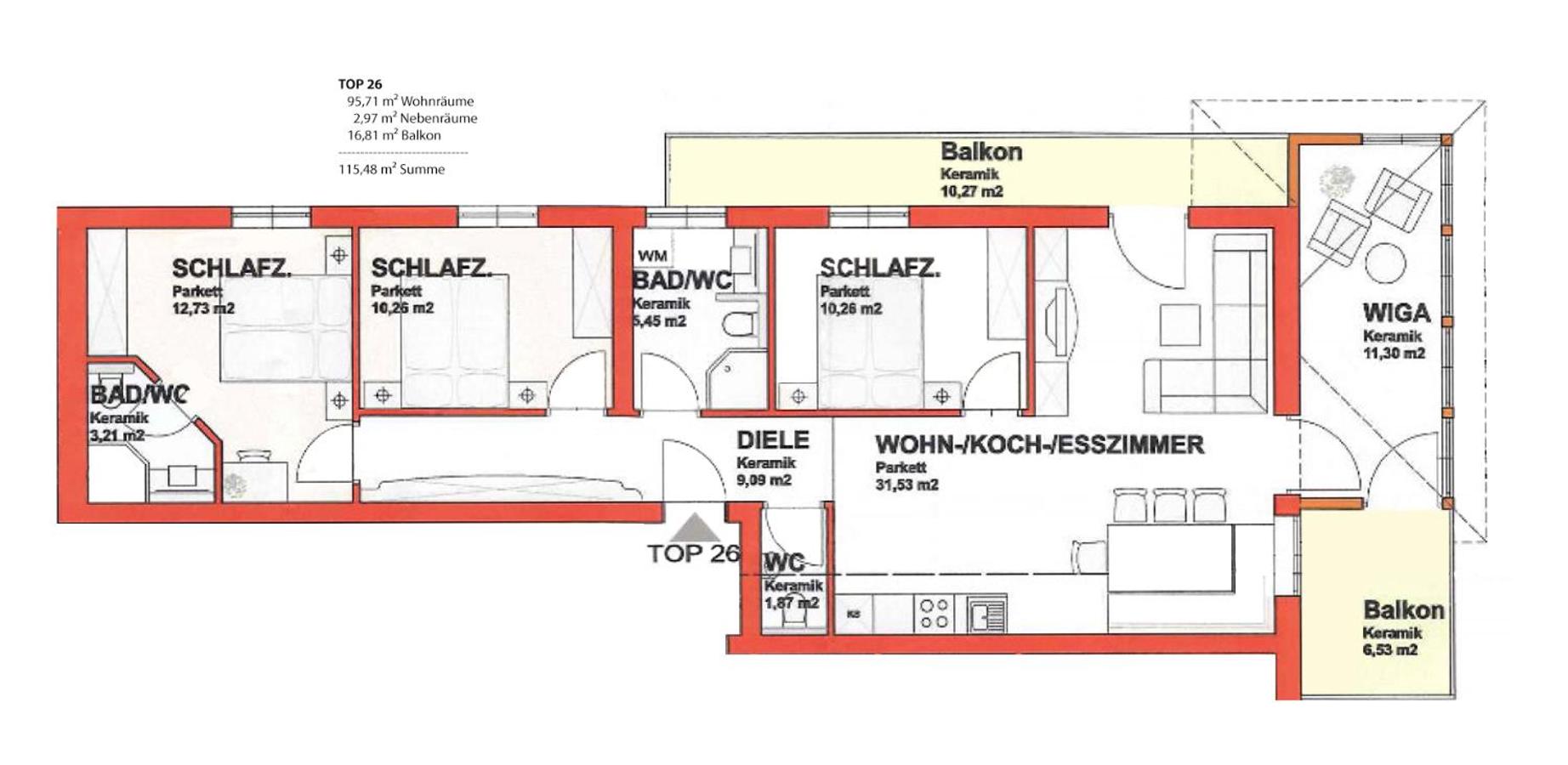 Three-Bedroom Suite photo 3
