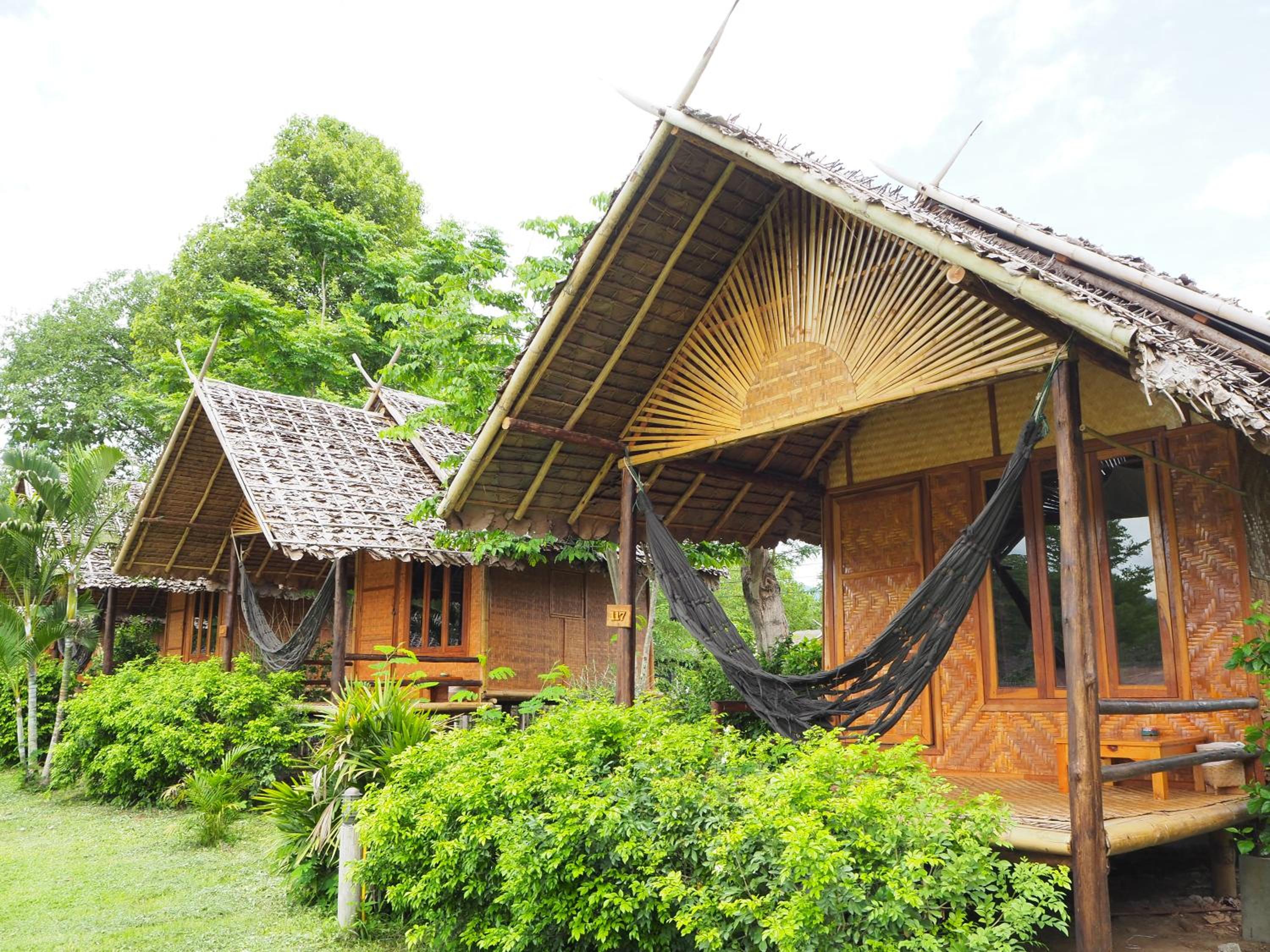Bamboo cottage with fan photo 2