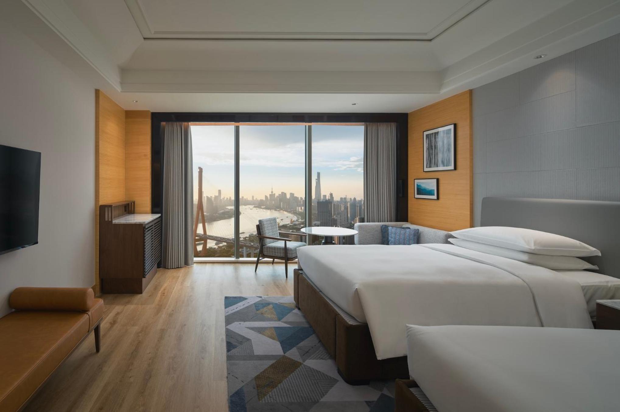 Double Room with Two Double Beds and River View