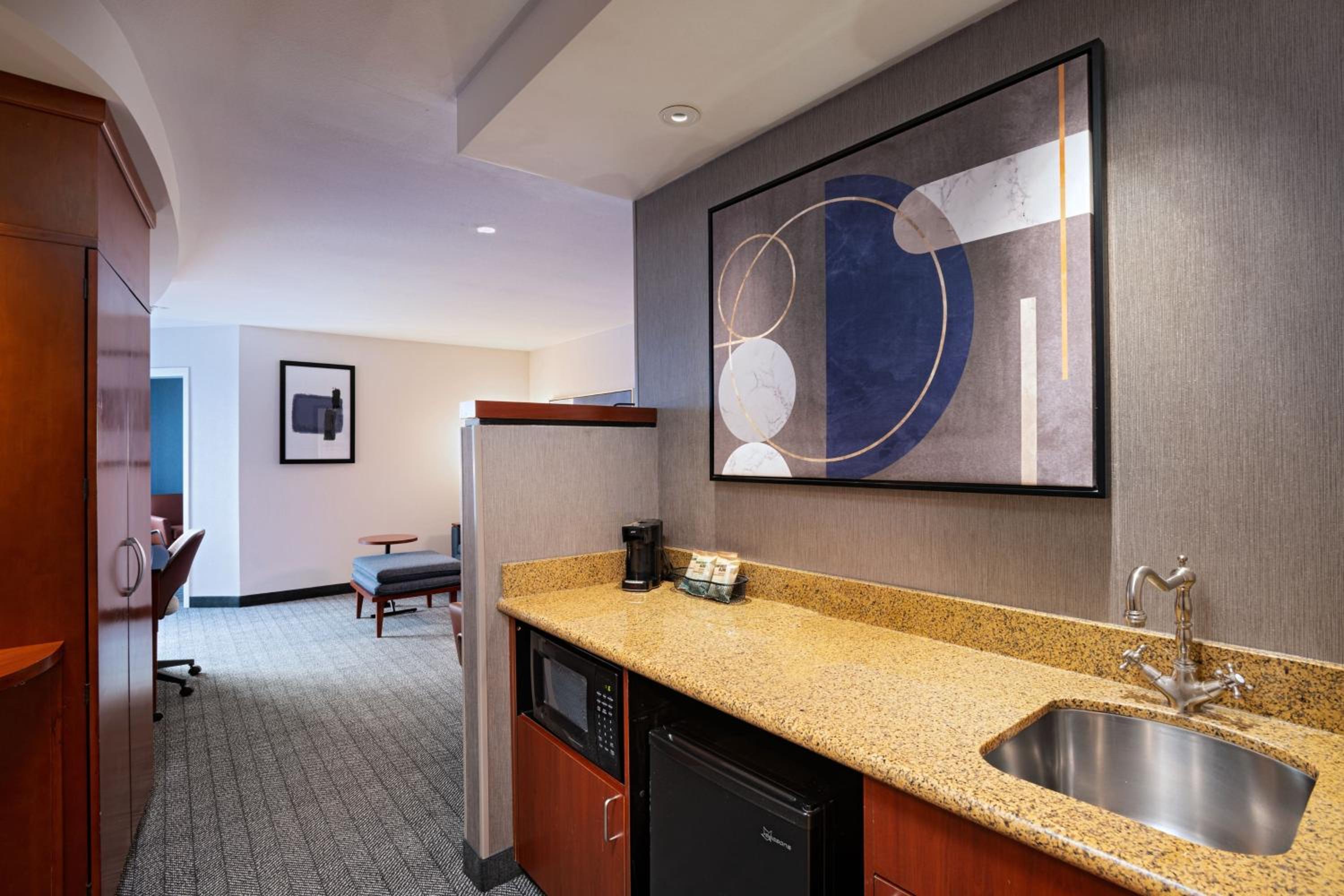 1 Bedroom Suite, 1 King, Sofa bed, Courtyard view - Photo 3