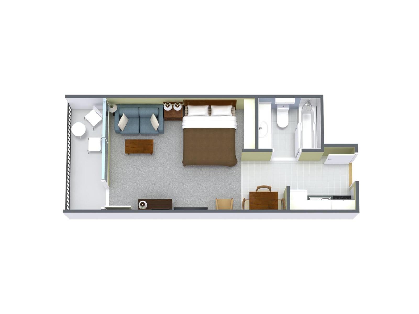 1 Bedroom Oceanfront Efficiency with 1 Queen Bed and 1 Sleeper Sofa (Twin) – C1, photo 6