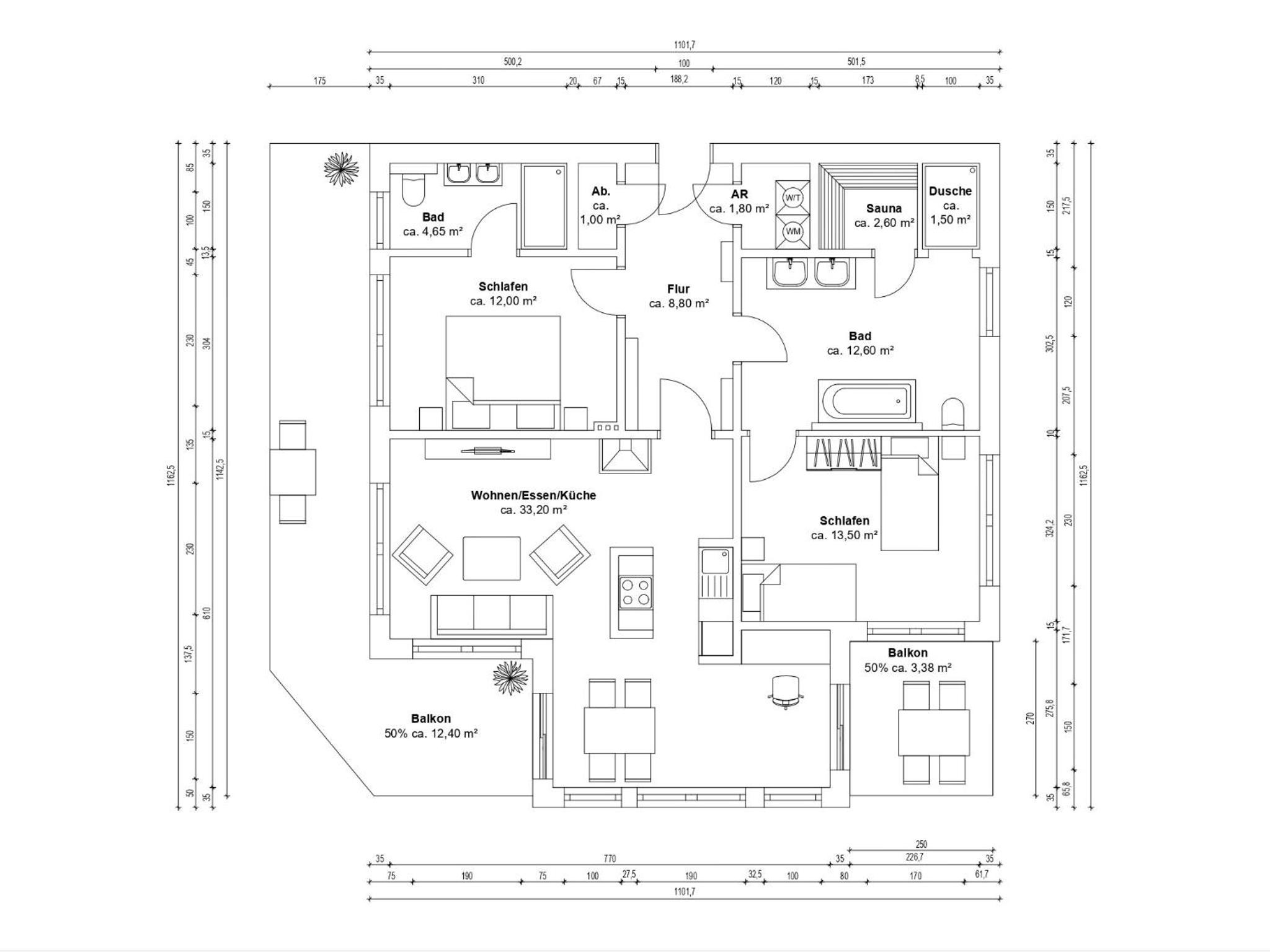 Two-Bedroom Apartment with Balcony photo 2