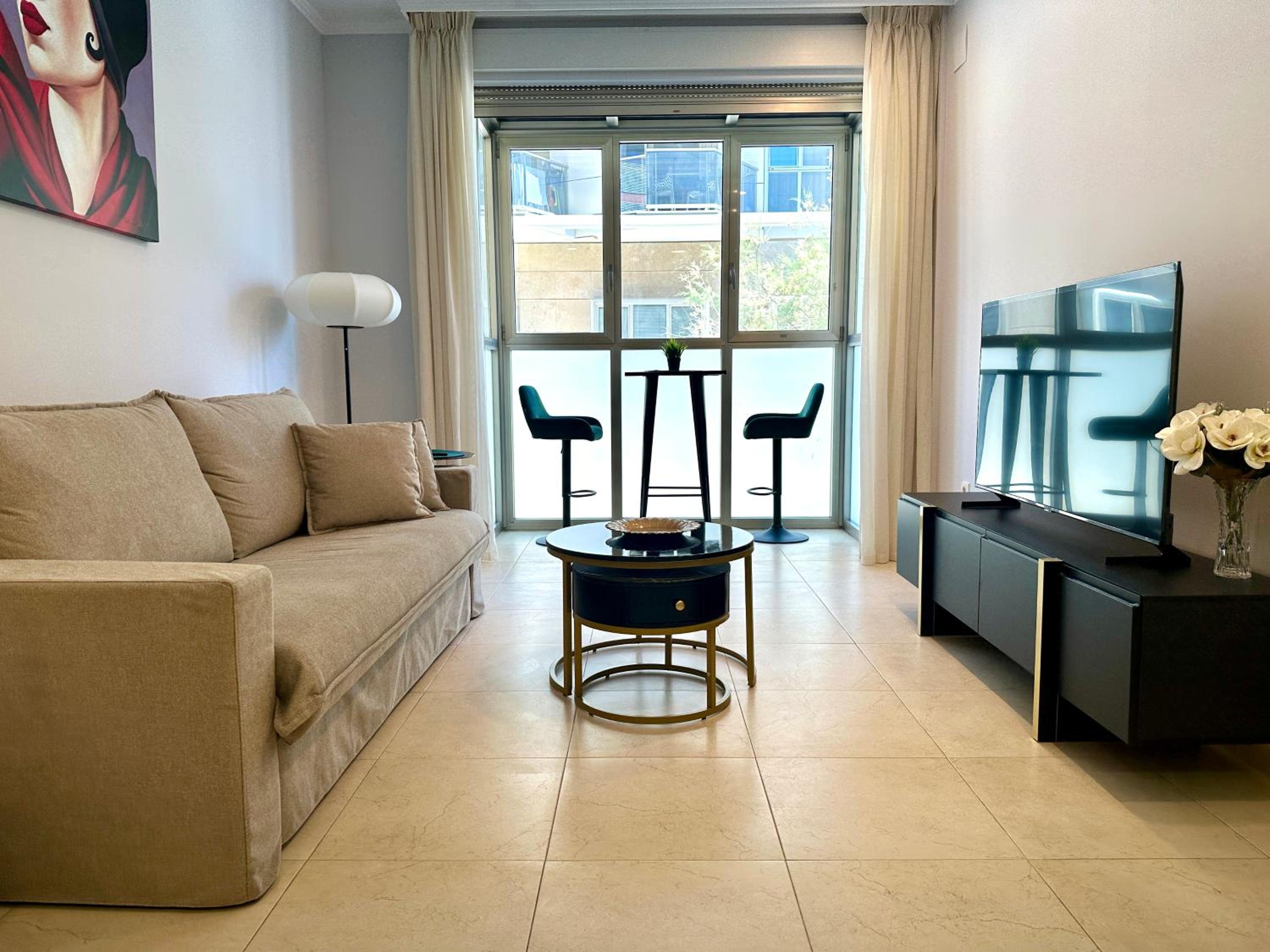 Departamento de una habitación con vista a la ciudad