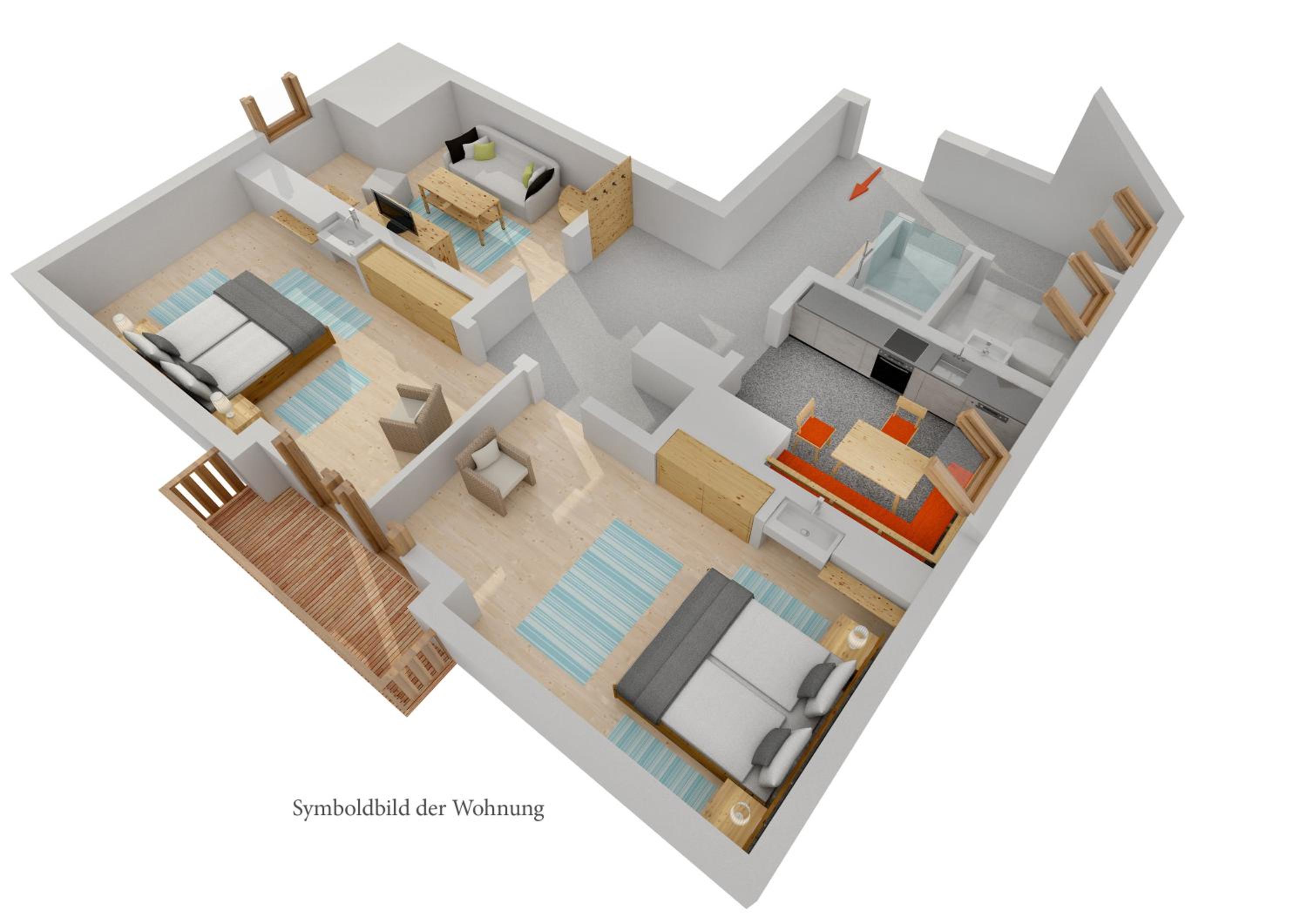 Two-Bedroom Apartment with Balcony photo 3