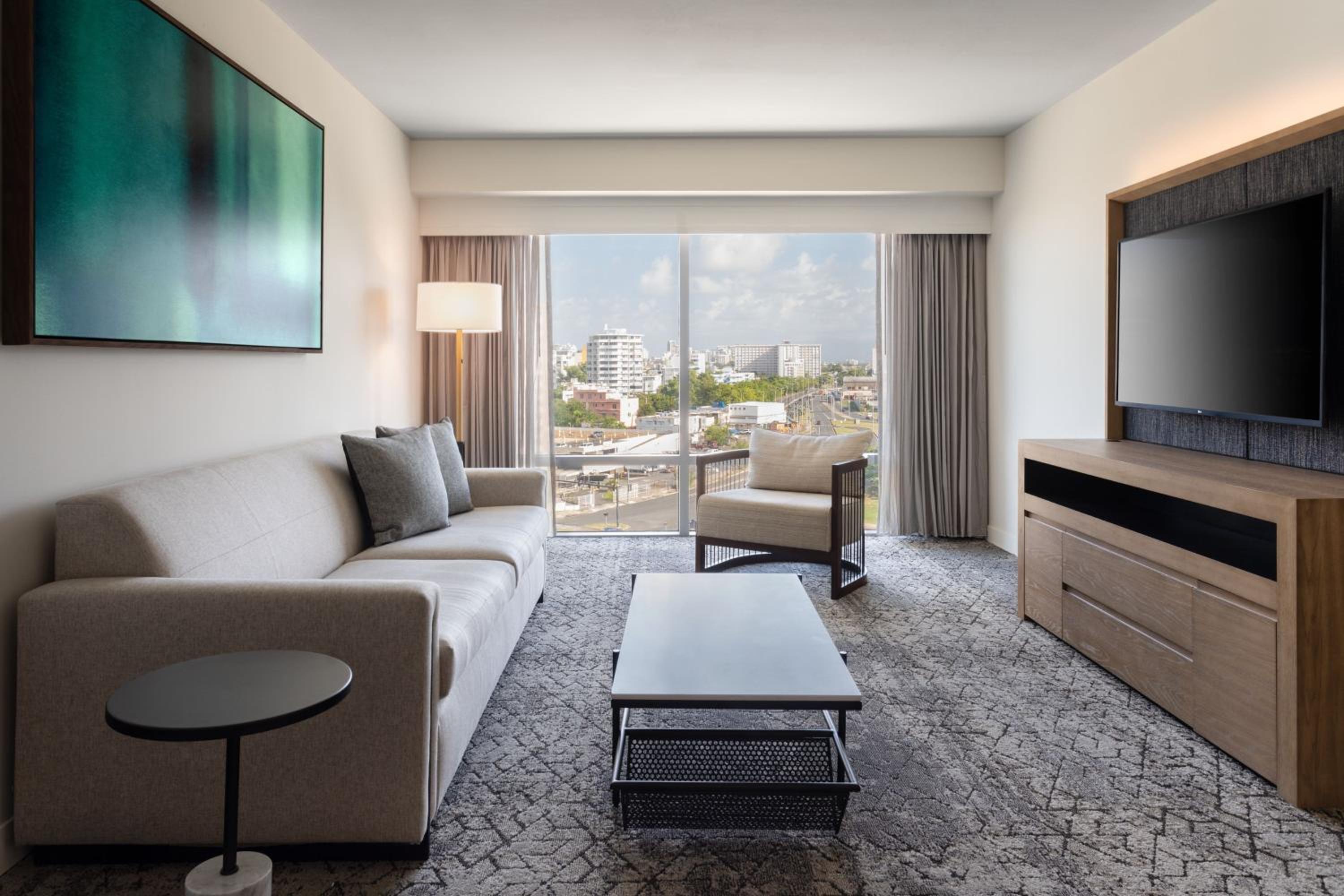 Executive Suite, 1 King, Sofa bed, City view