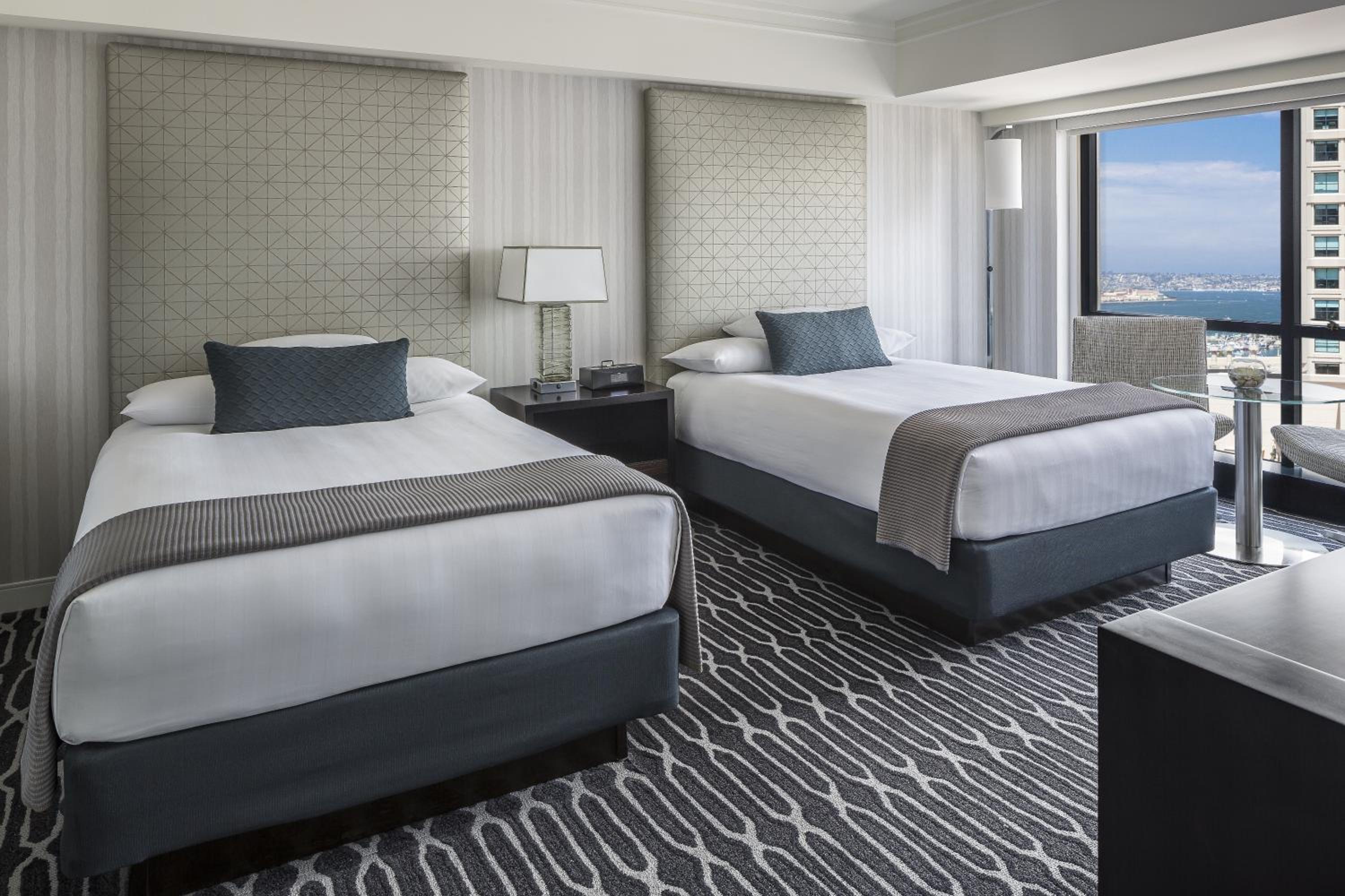 Double Room with Two Double Beds and Shower - Accessible