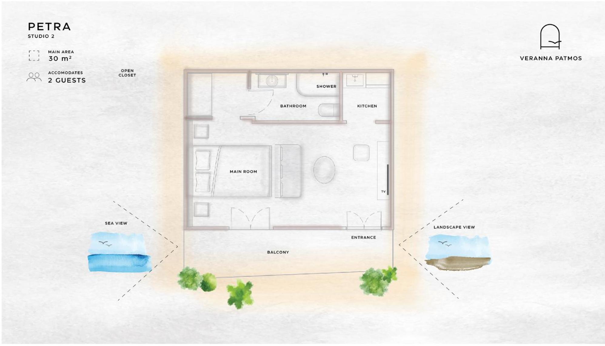 Studio Apartment with Balcony photo 2