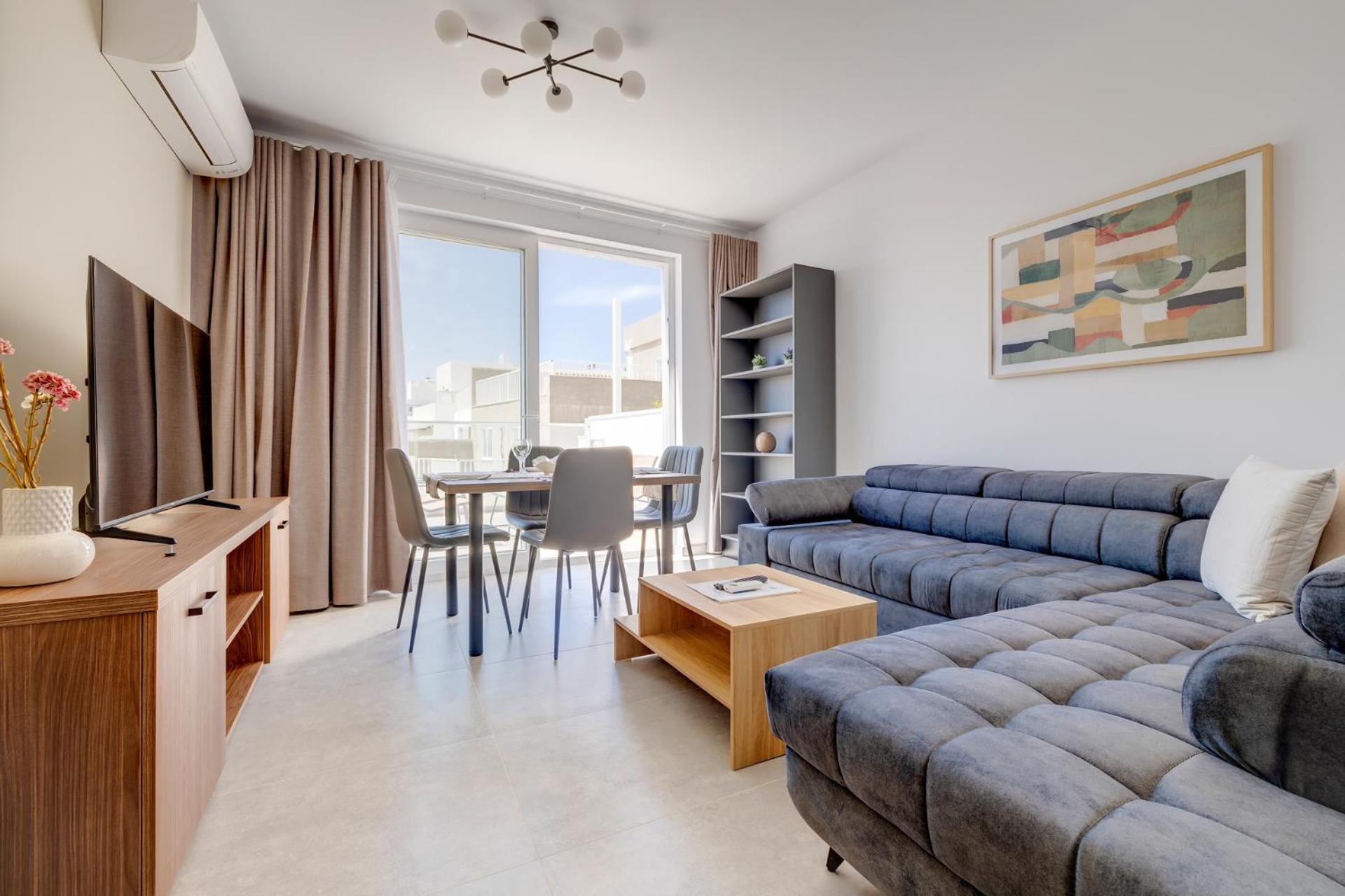 Two-Bedroom Apartment with Balcony and Terrace