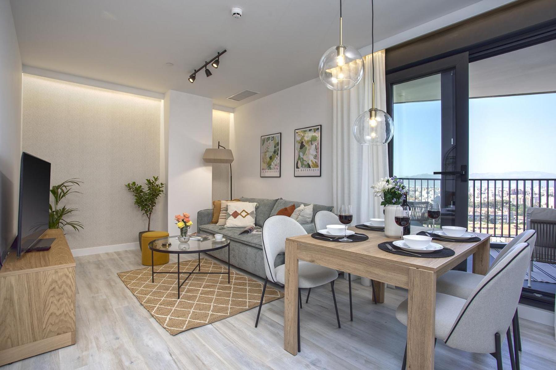 Apartamento de dos habitaciones con vista a la ciudad