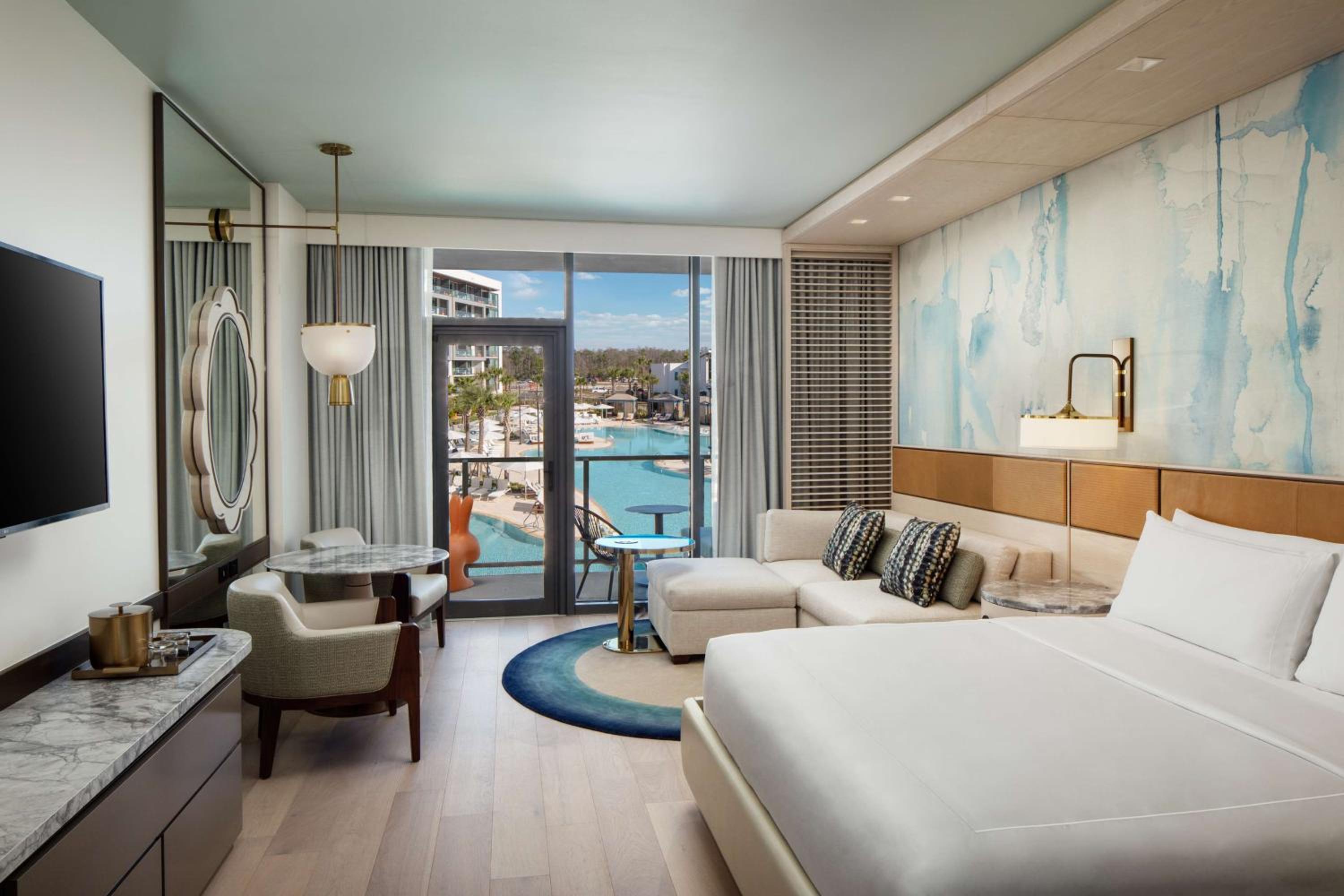 King Room with Balcony and Pool View