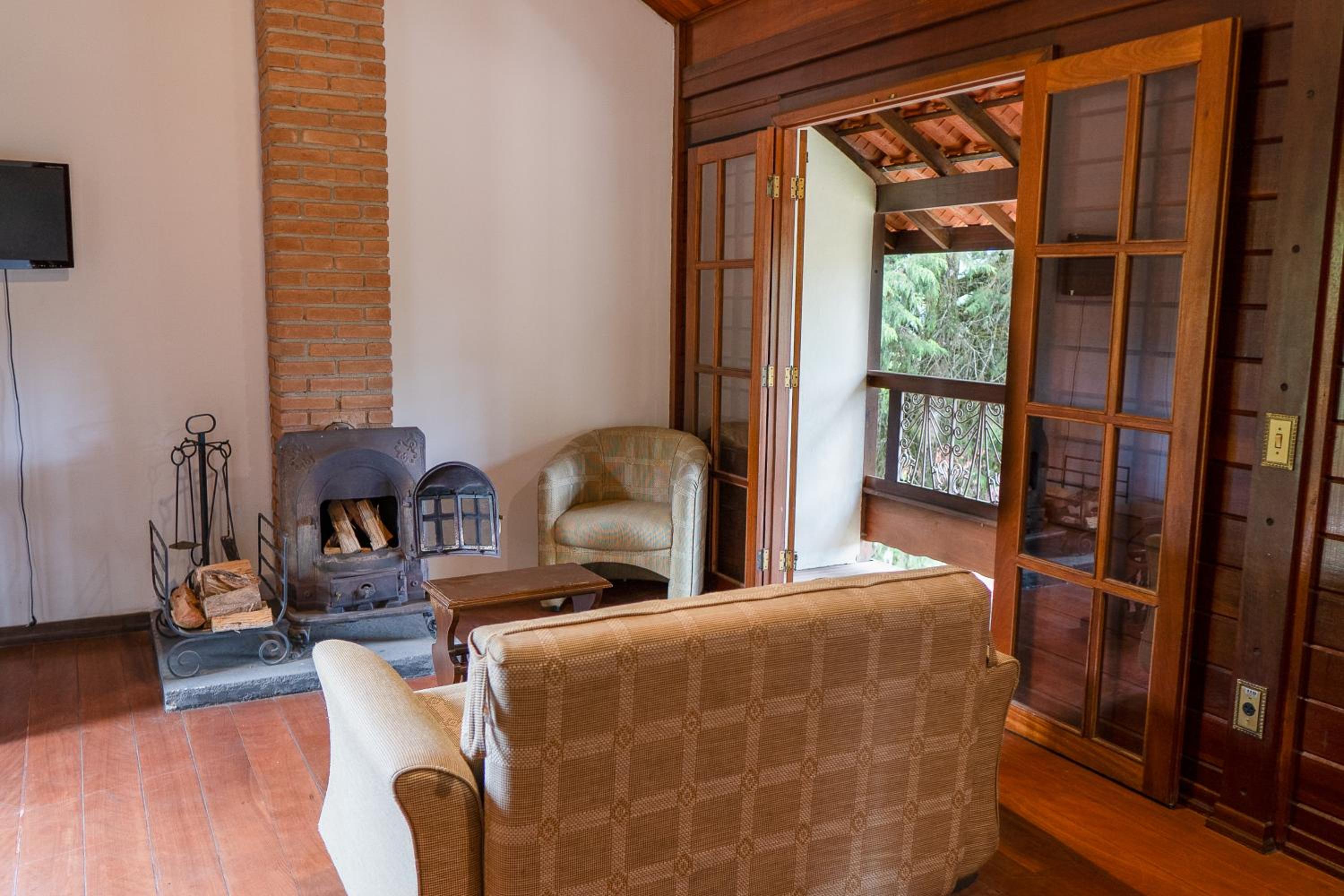 Chalet with fireplace