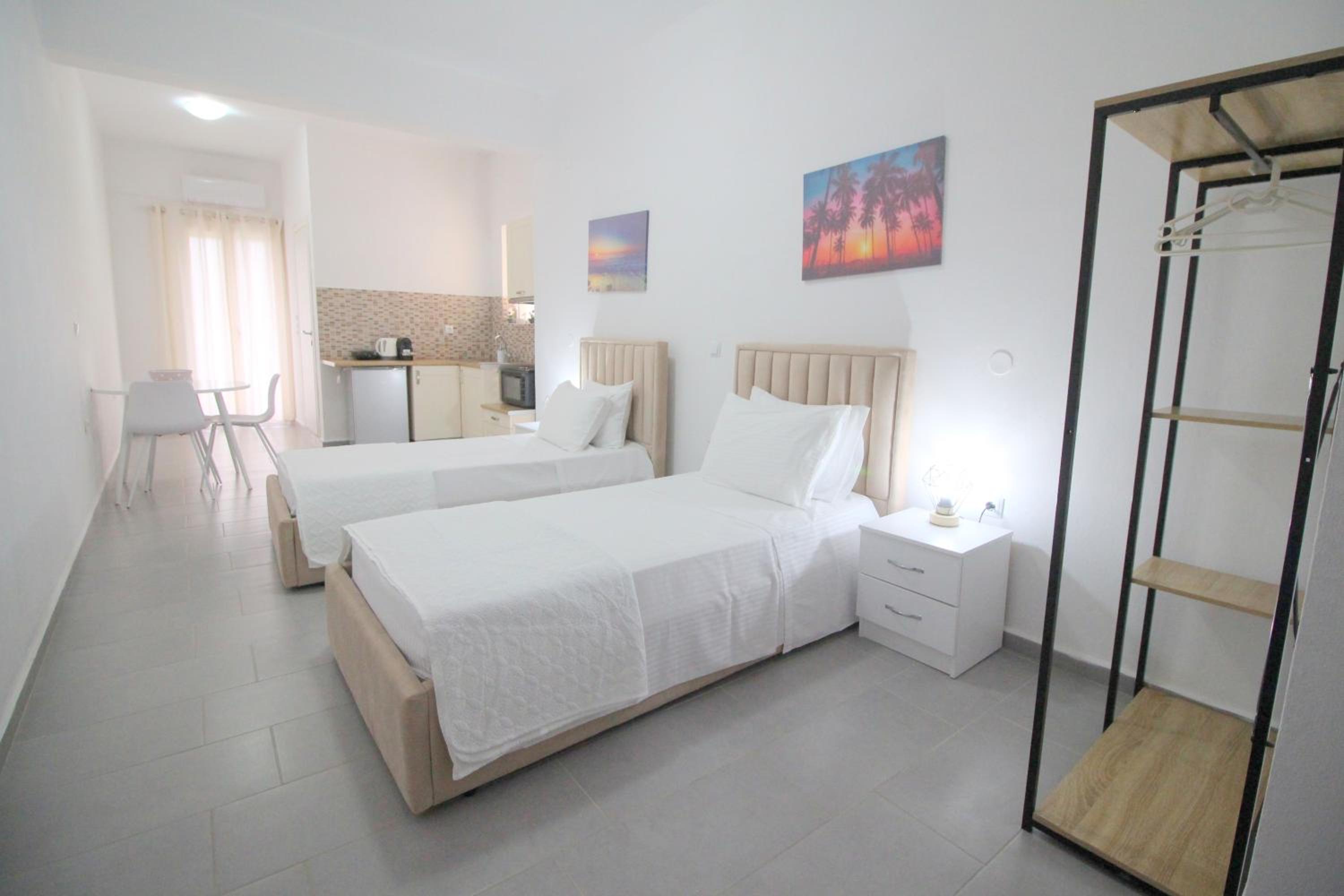 Twin Studio with Balcony and Sea View