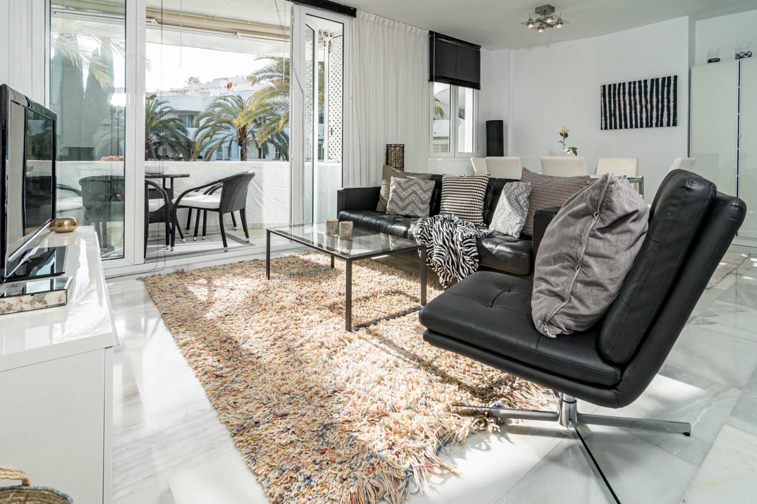 Apartamento con vista al jardín