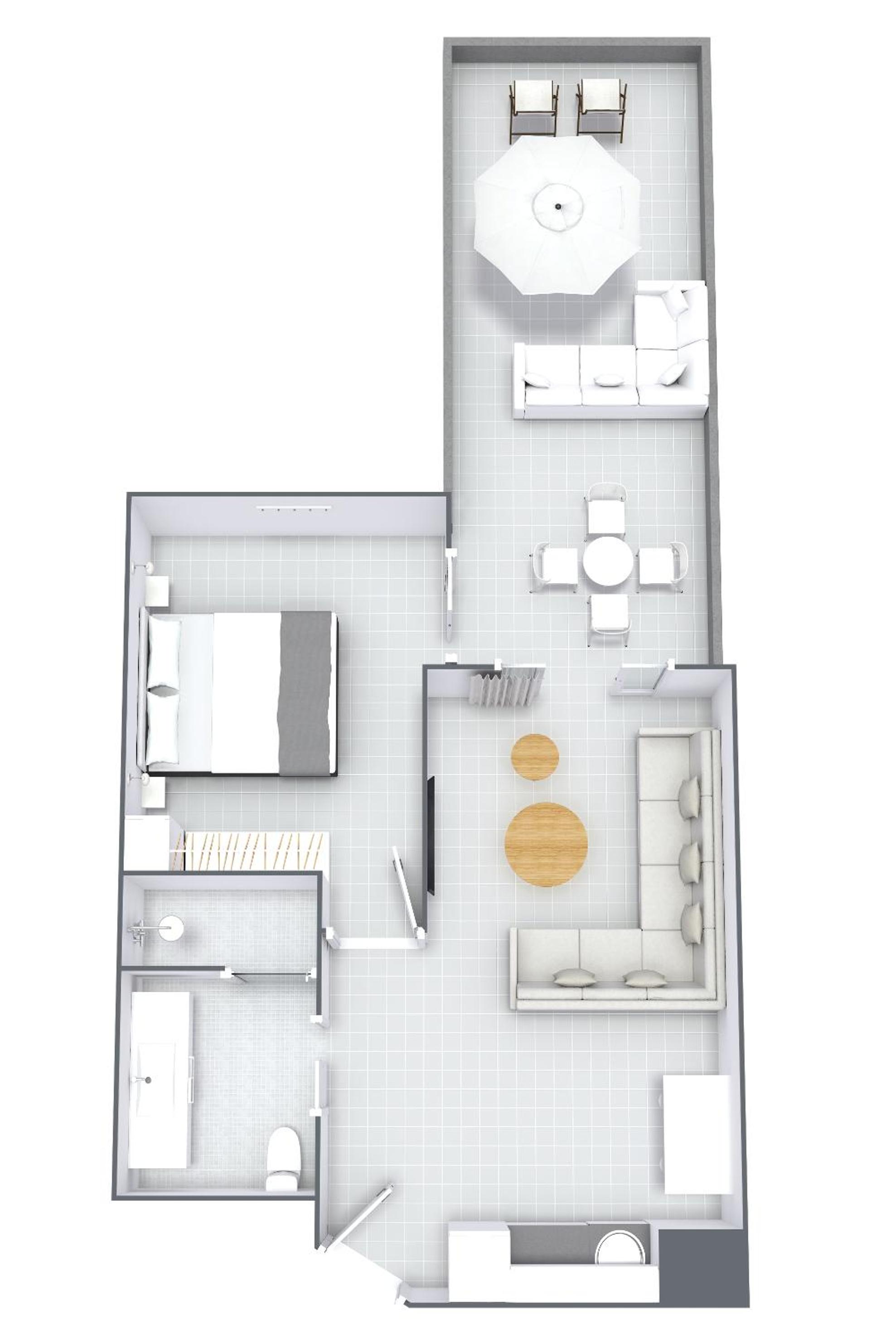 One-Bedroom Apartment with Terrace