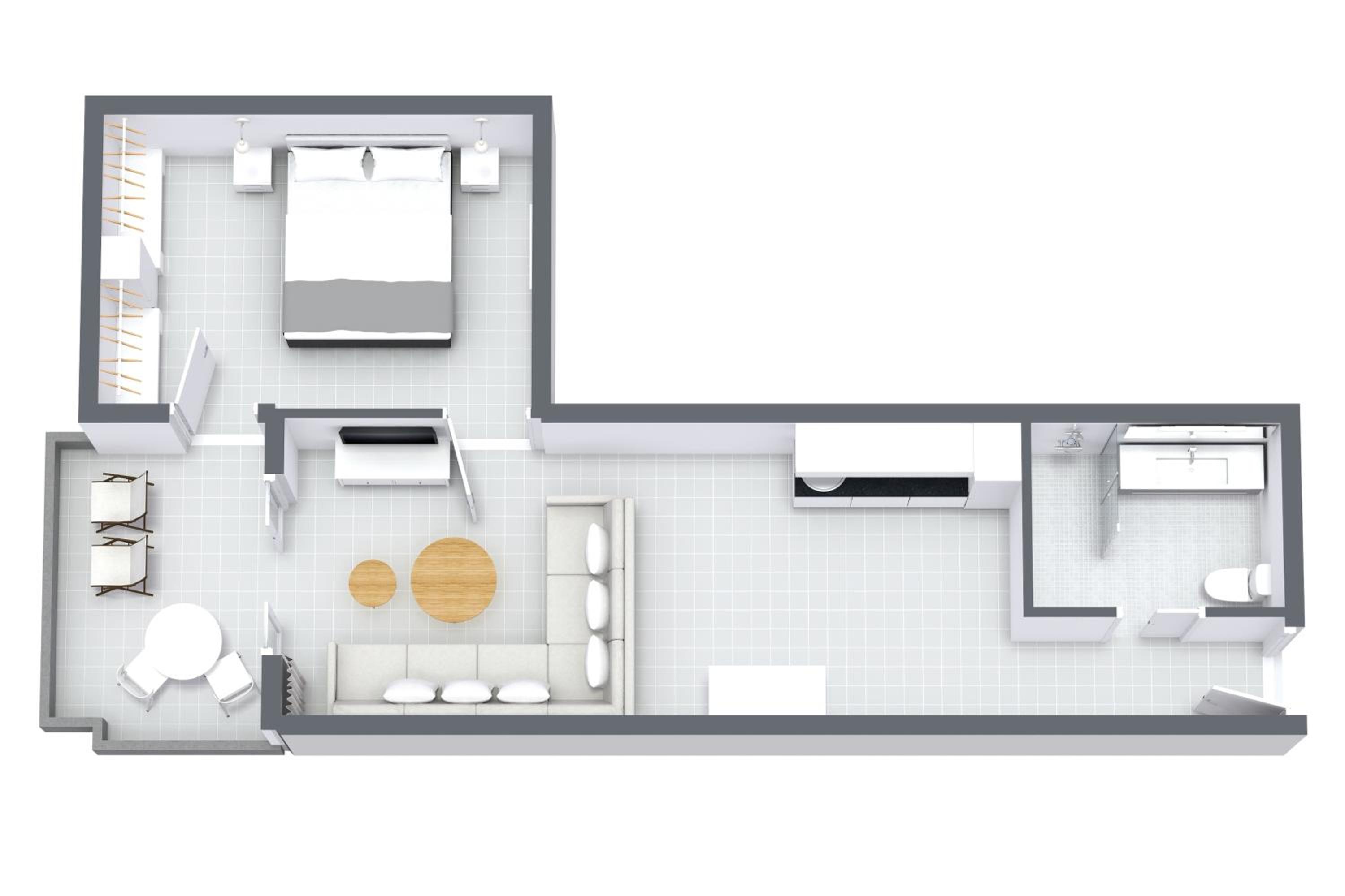 One-Bedroom Apartment with Sea View and Balcony