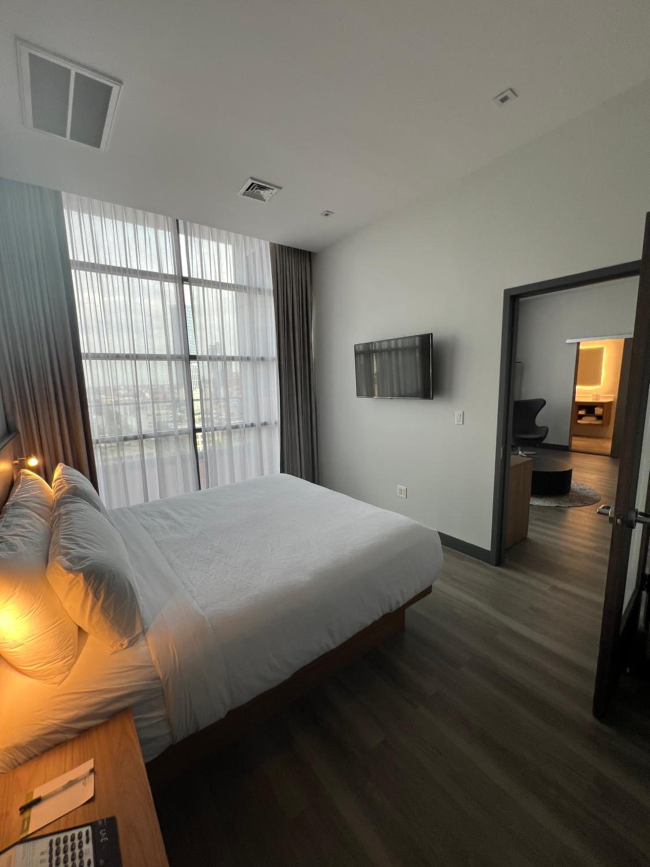 Double Room with Two Double Beds and Roll-In Shower - Mobility/Hearing Accessible - Non-Smoking
